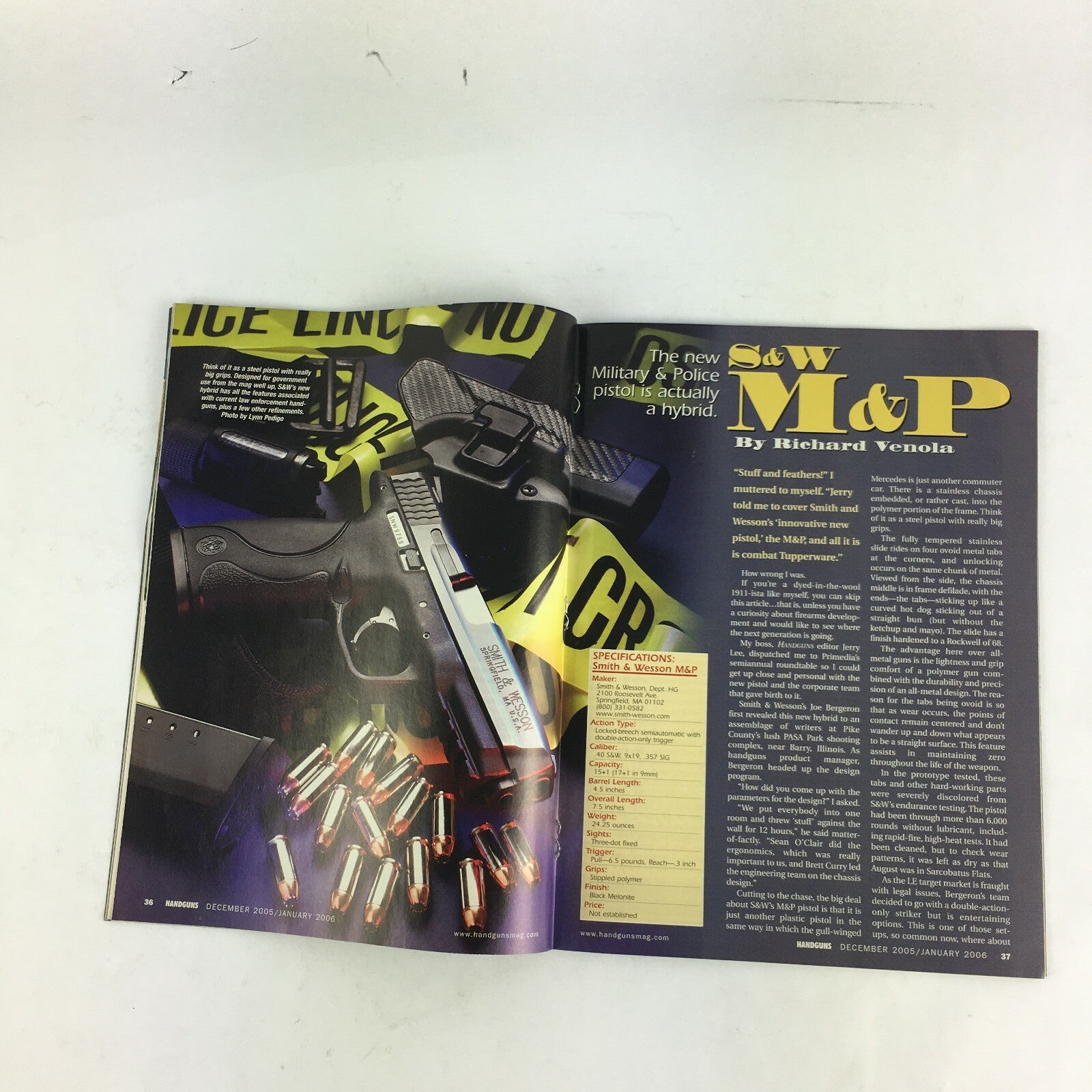 January 2006 Guns & Ammo Handguns Magazine Taming The Beast! .500 S&W Cor-Bon