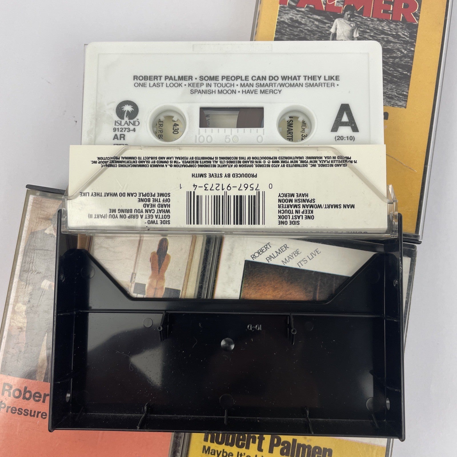 Lot Of 4 Robert Palmer Audio Cassette Tapes - CLUES - Pressure Drop - It's Alive