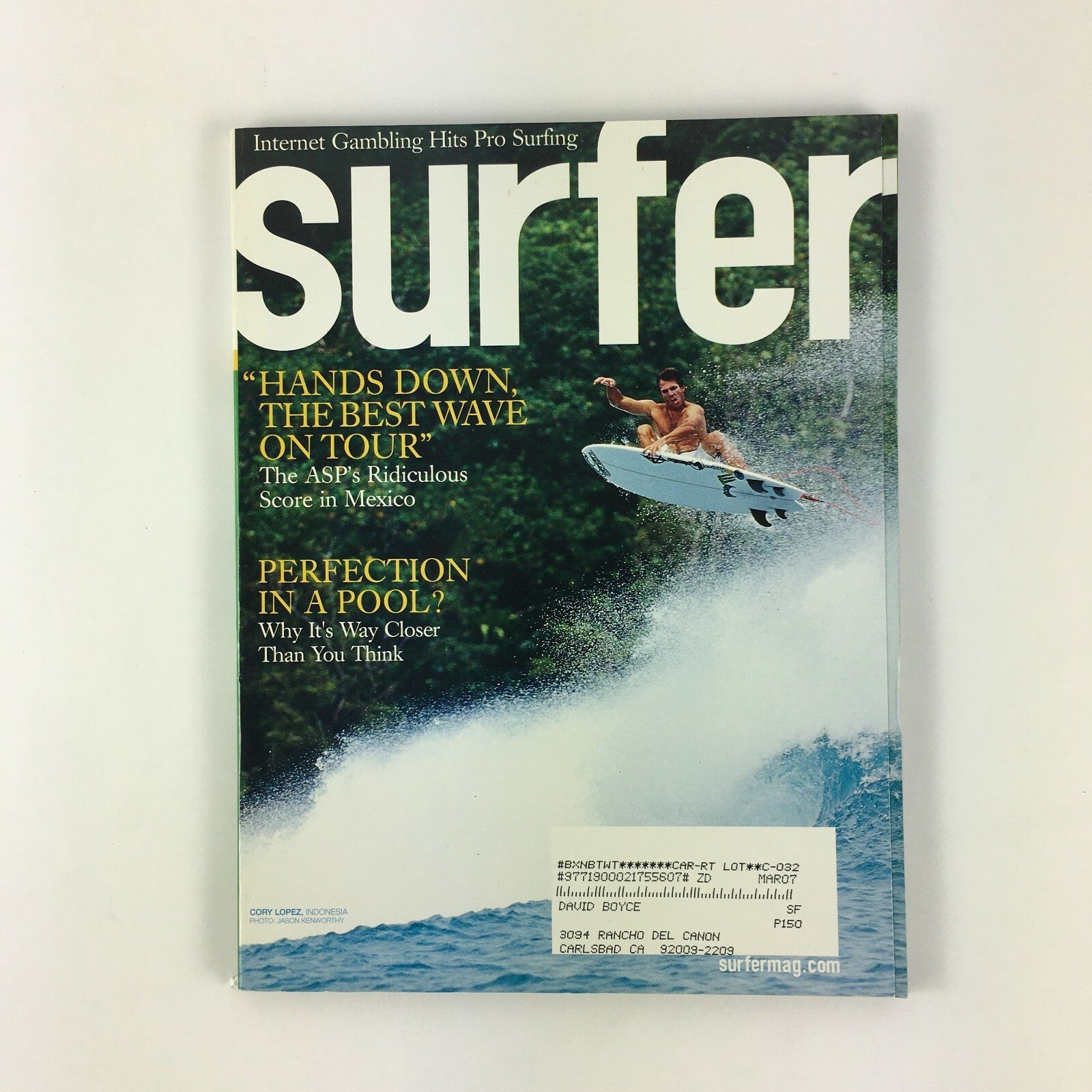 Surfer Magazine Hands Down The Best Wave On Tour Perfection in a Pool ?