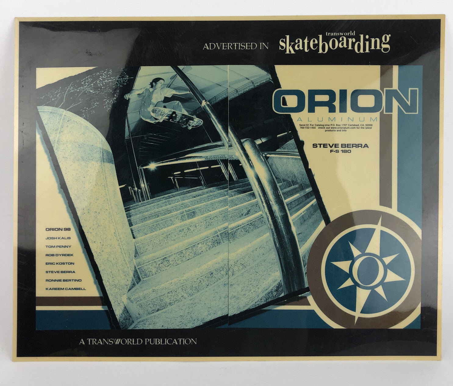 ORION Trucks Vintage ASR Advertisement Display 18” x 14” Steve Berra Berrics TWS