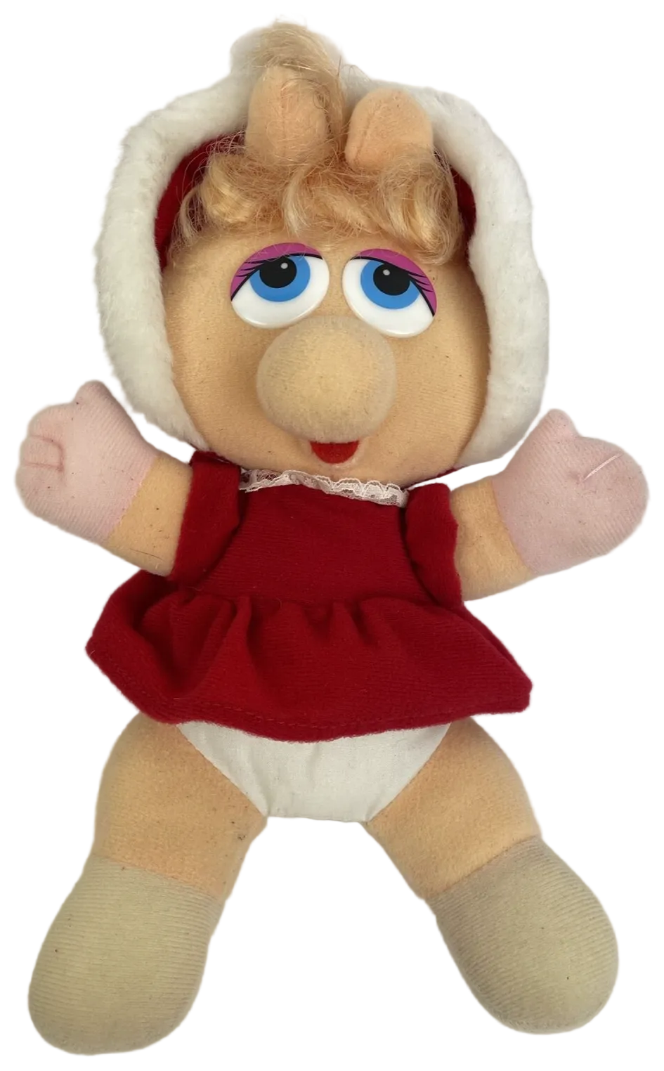 Vintage Miss Piggy 12" Christmas Plush Doll 1987 Muppet Baby - Jim Henson LOOK