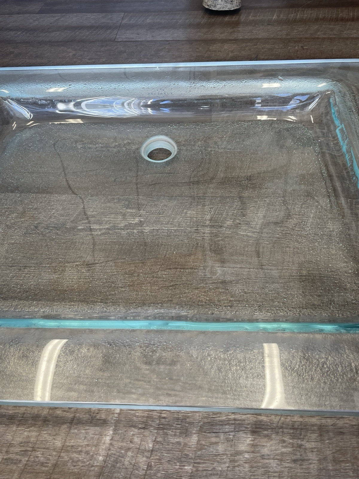 Hectarus Rectangle Glass Sink Bathroom  Model 1836-800 35.75" x 21.25" x 3/4"