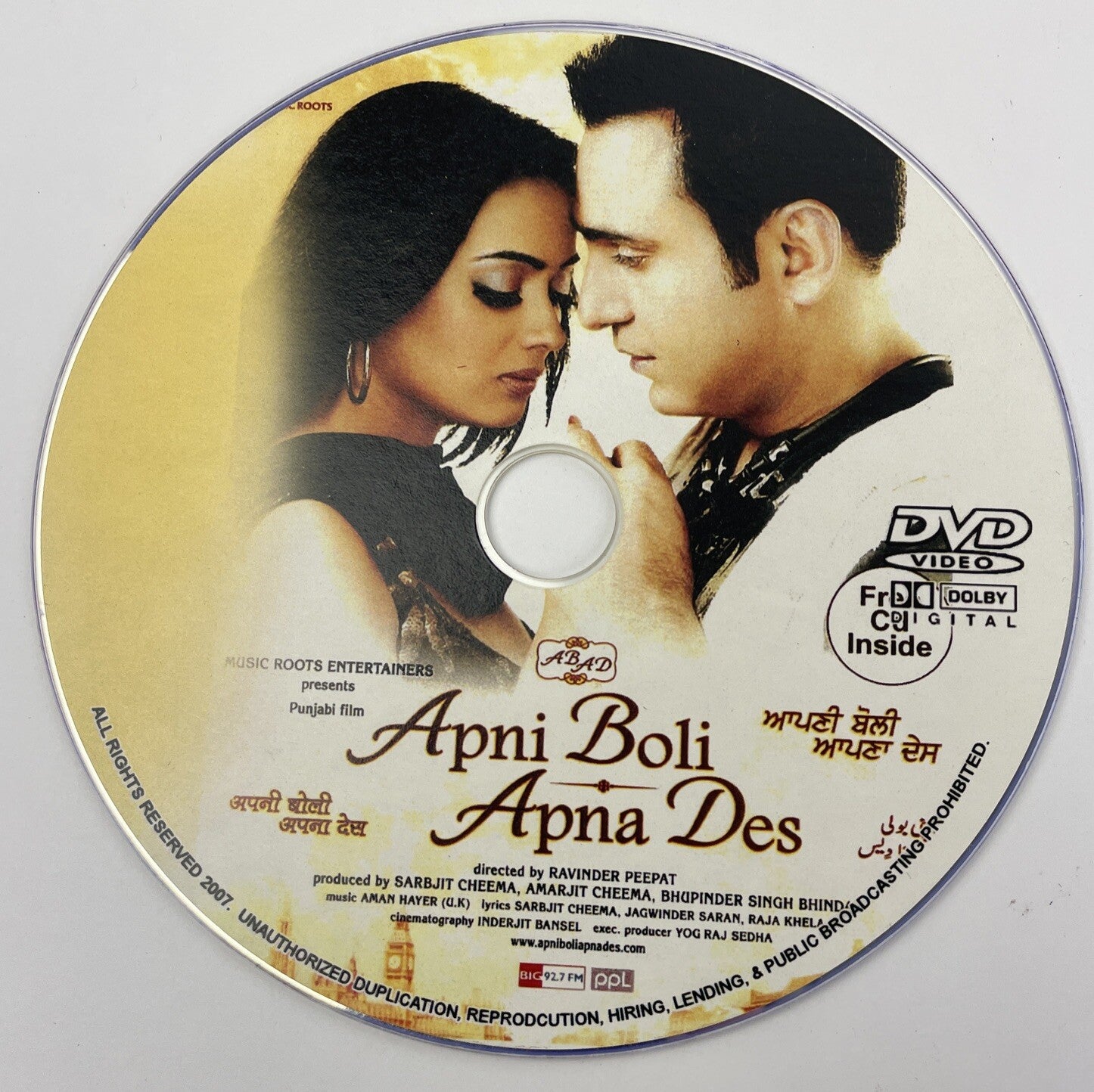 6 x Bollywood DVD + CD MUKHBIIR APNI BOLI APNA DES BLACK CHAMKU MUMBAI MERI JAAN