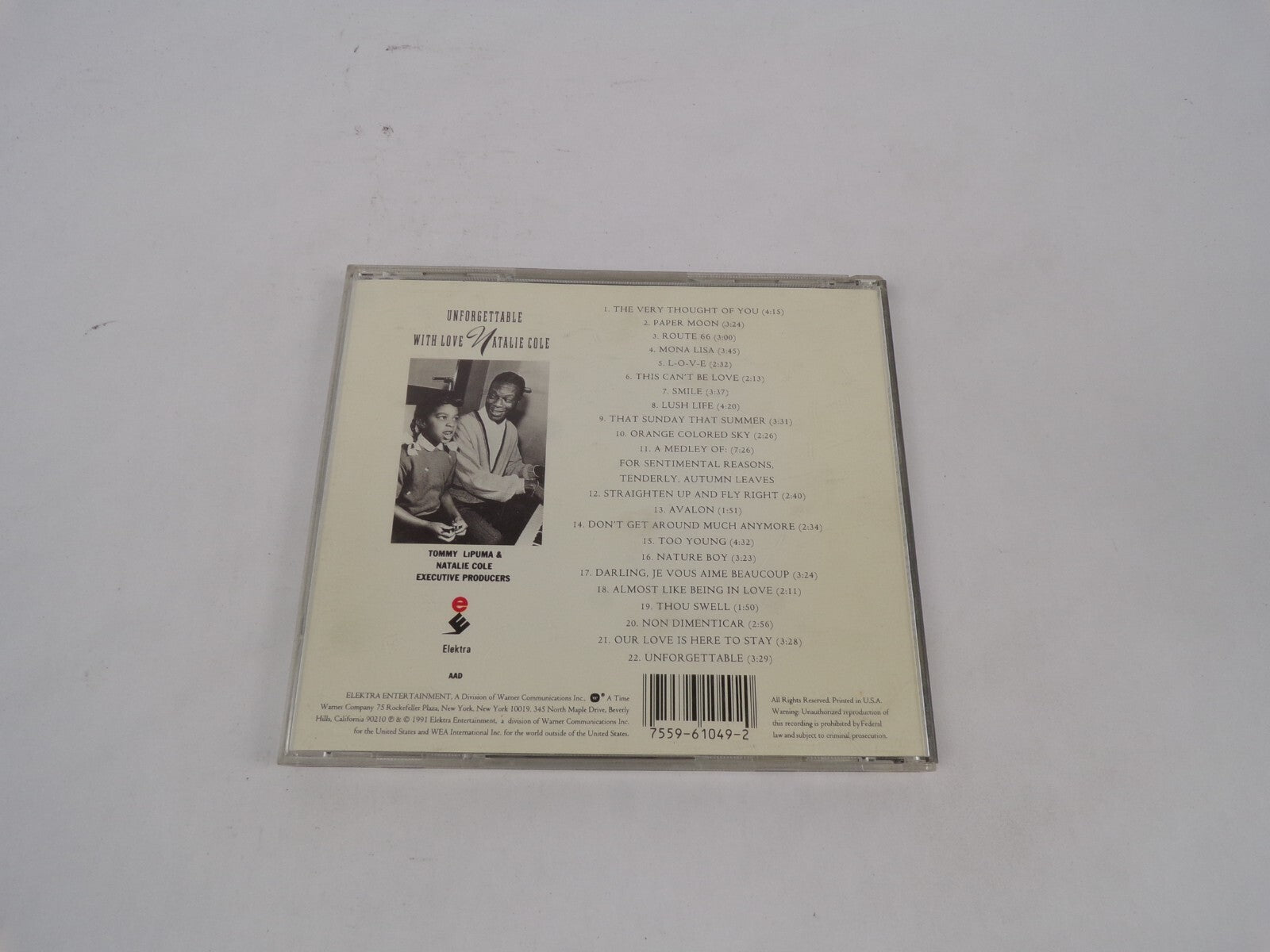 Unforgettable With Love Natalie Cole The Very Thought Of You Paper Moon CD#67