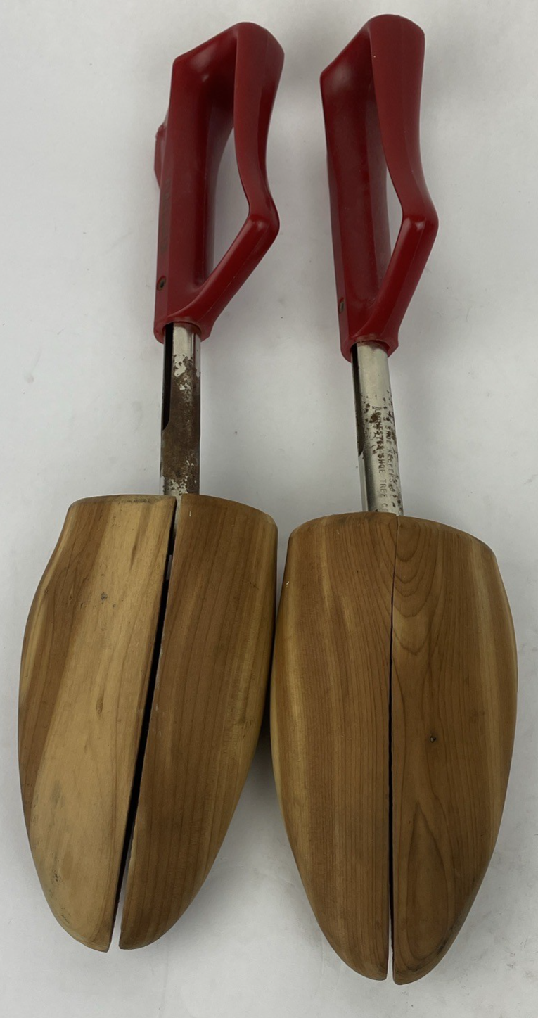 Vintage Florsheim Rochester Travel Tree Shoe Keepers Stretchers Cedar Wood #4