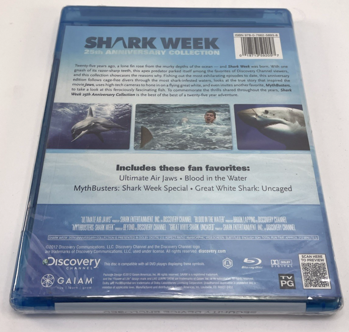 Shark Week : 25th Anniversary Collection (Blu-ray Digital Disc, 2012) Sealed New