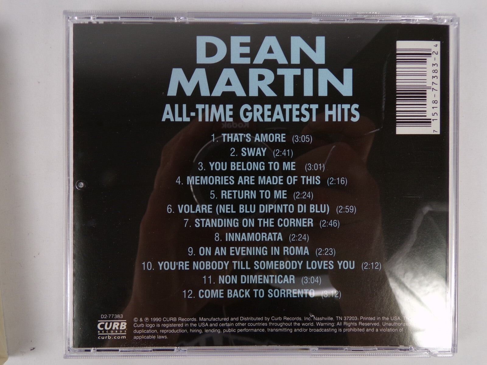 Dean Martin Greatest Hits CD #9