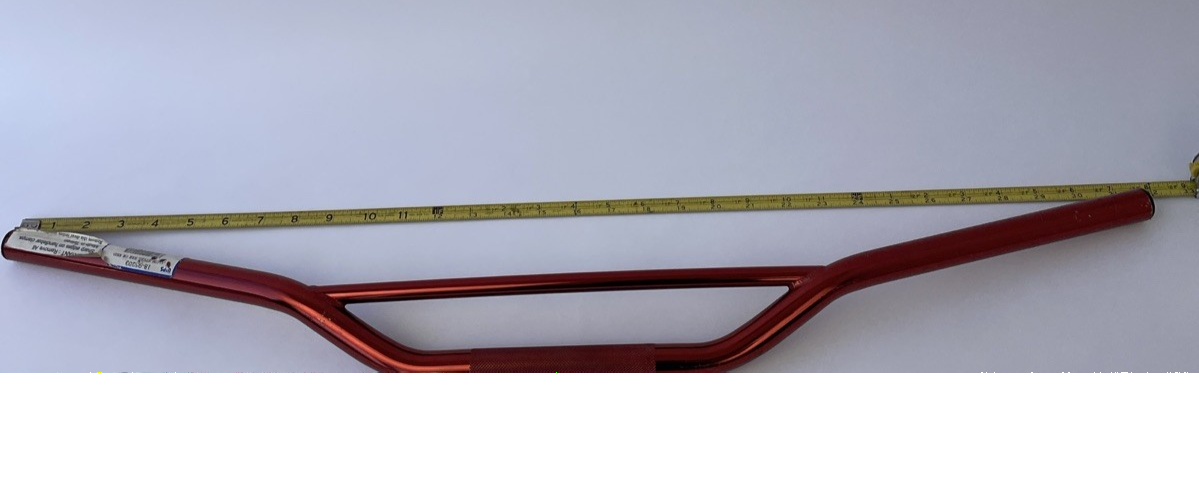 Emgo By WPS 7/8" Handlebar Low Buckhorn 18-95202 ALUM_STEEL BAR CL RED 31.5" NOS