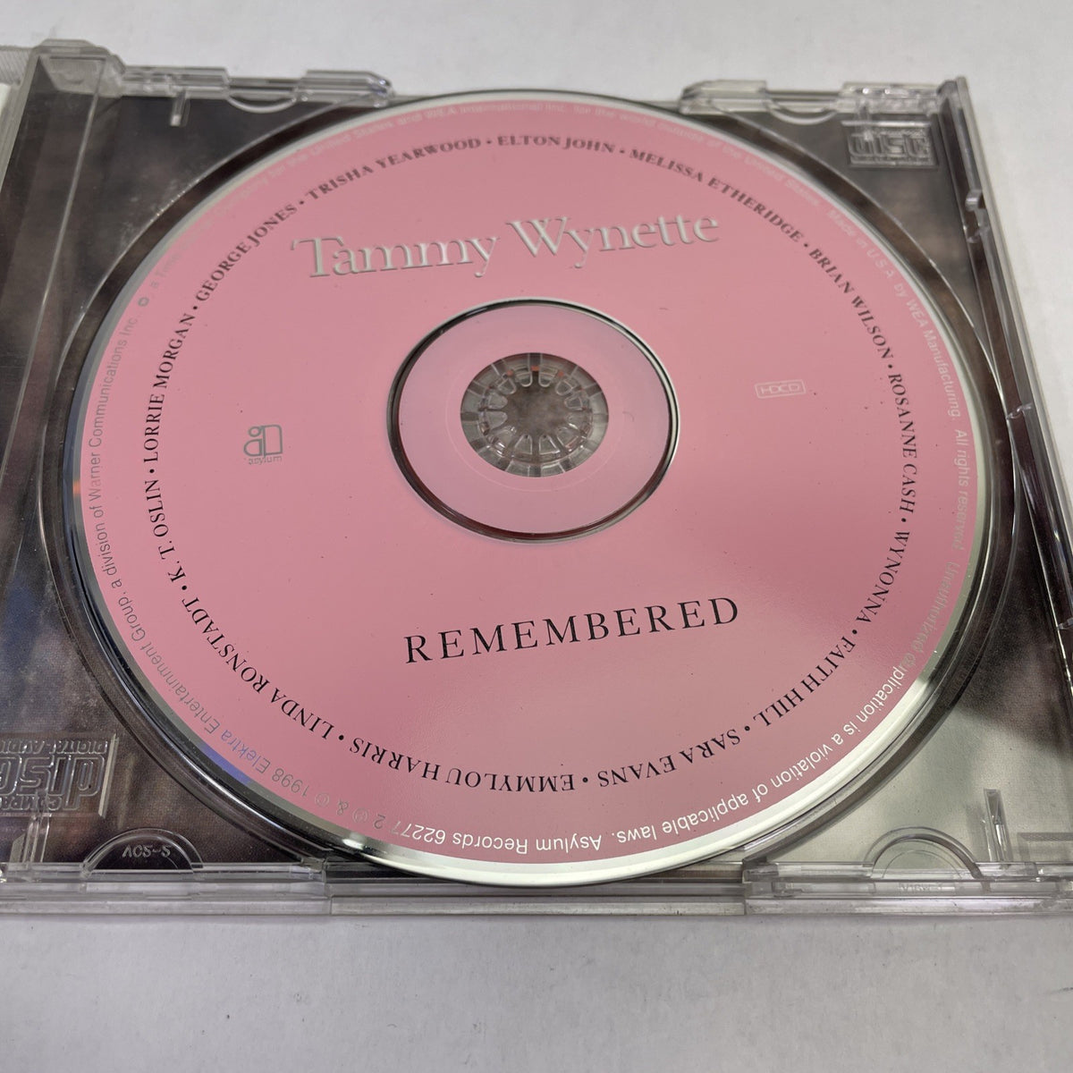 Tammy Wynette and Friends " Remembered " Digital Audio CD  1998 Elektra Records