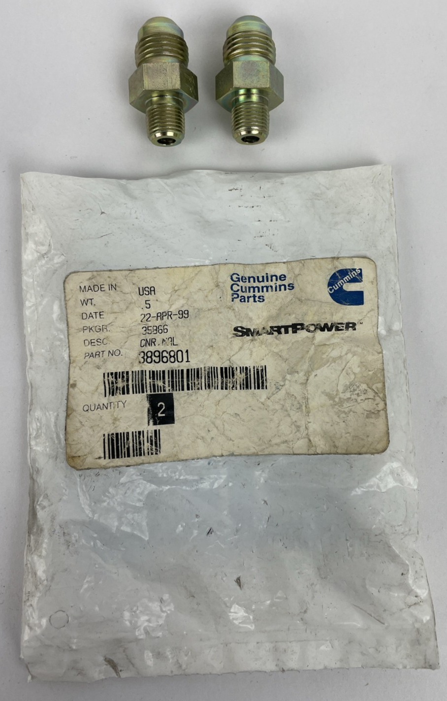 lot of 2 x Genuine OEM Cummins Male Connector Part Number 3896801
