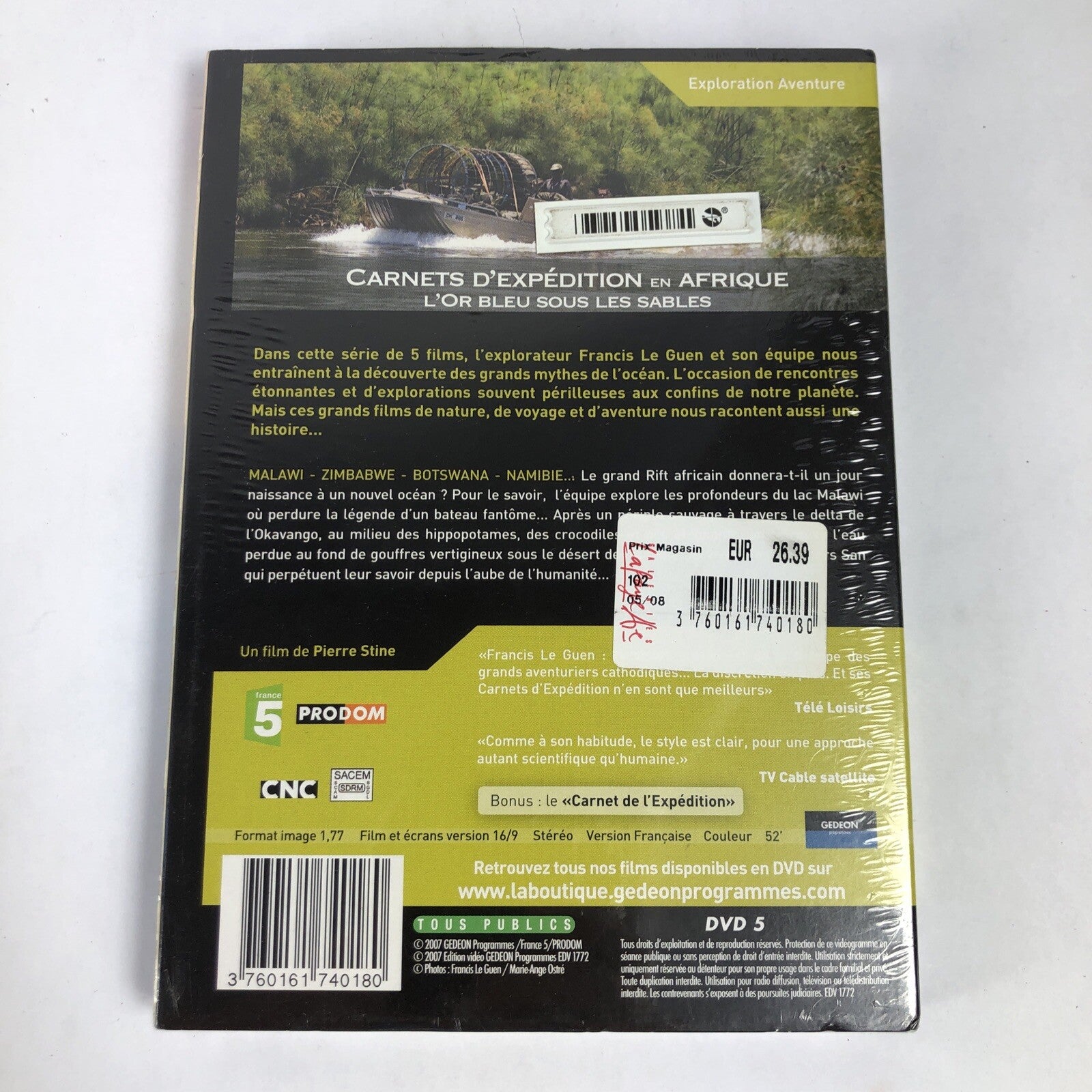 CARNETS D'EXP'EDITION Afrique L'OR BLUE SOUS LES SABLES DVD * Expedition Logs