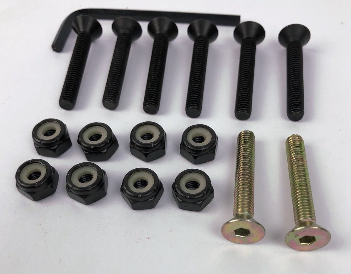 NOS Grind King 1.25-inch gold Allen key skateboard hardware two pieces.