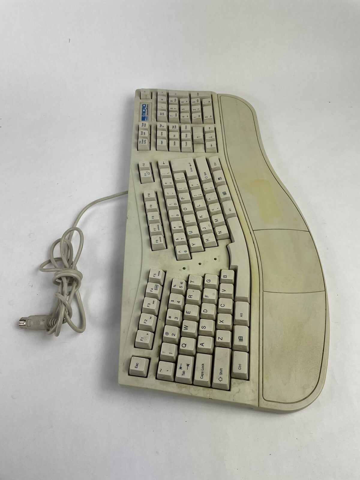 Vintage MICRO INNOVATIONS Turbo Stream KB-1001 RE+ Ergonomic Keyboard PS/2  PC