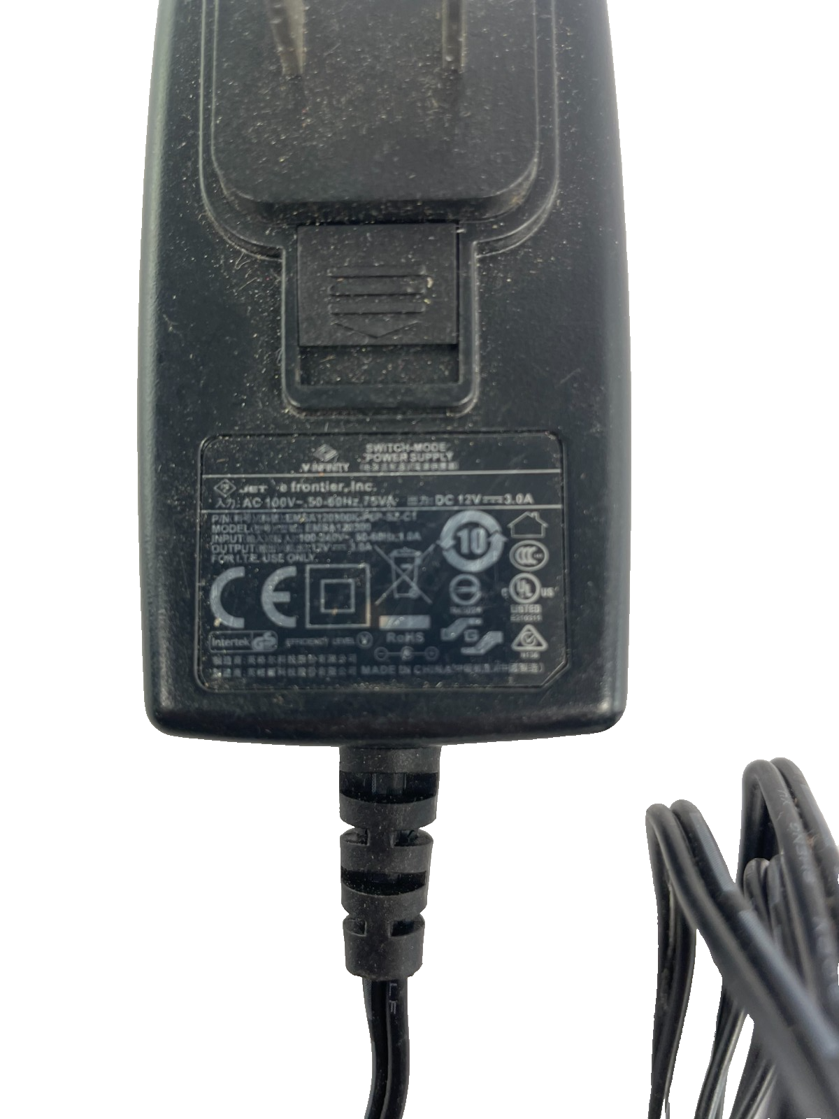 Geniune Infinity Model EMSA120300K-POP-SZ-C1 Output Power Supply Adapter #A78