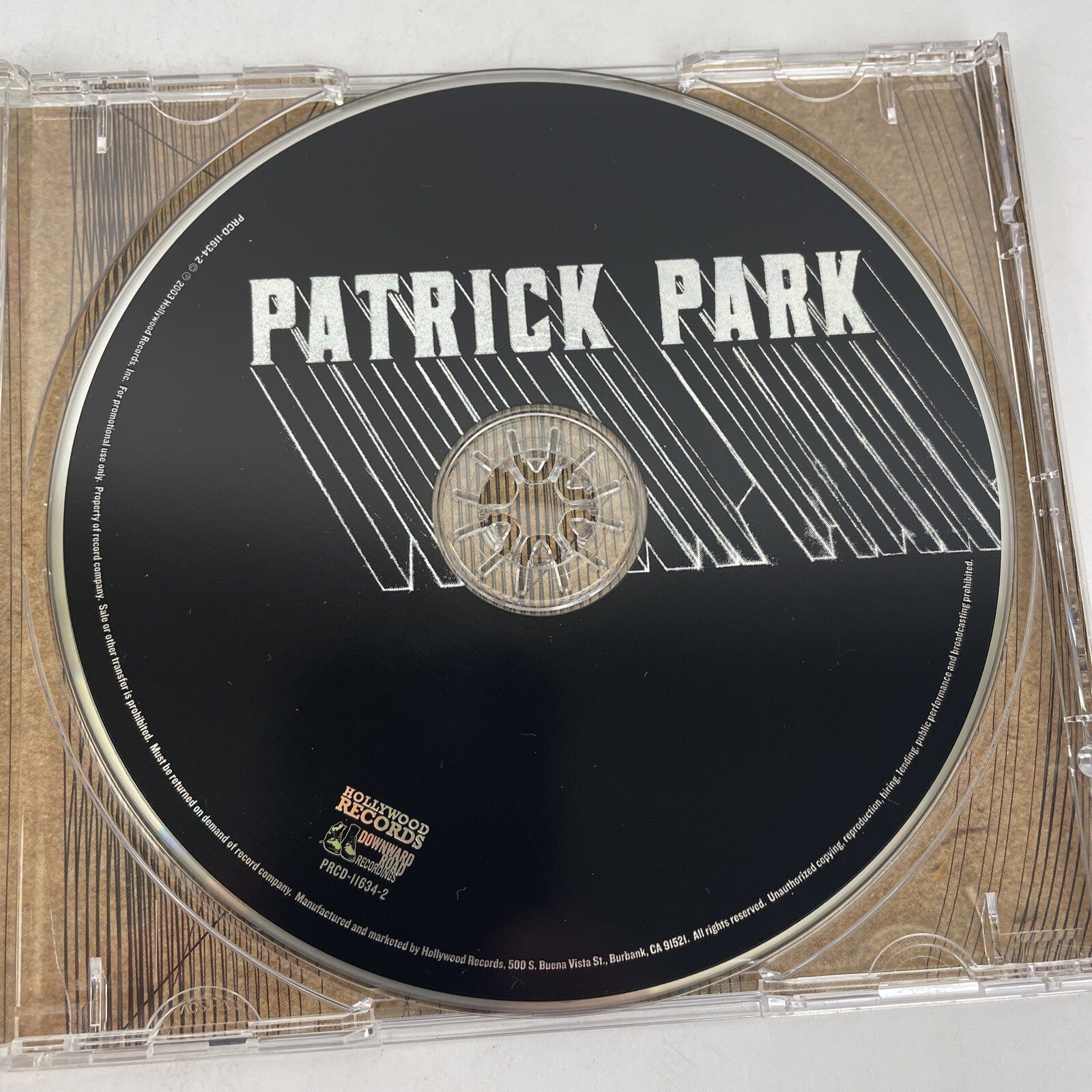Patrick Park – Self Titled Single Digital Audio CD - 2003 Hollywood Records RARE