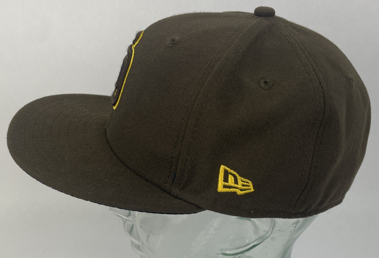 San Diego SD Padres Hat Fitted 7 1/4 Dark Brown New Era 59Fifty Genuine MLB