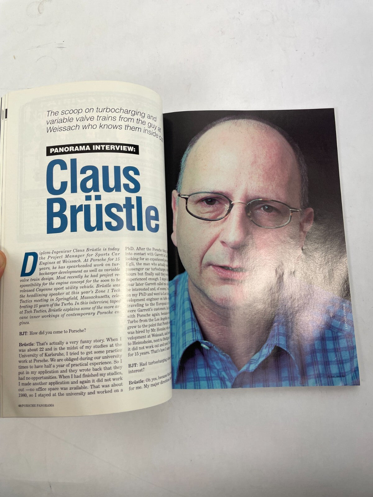 June 2001 Porsche Panorama Magazine Claus brüstle