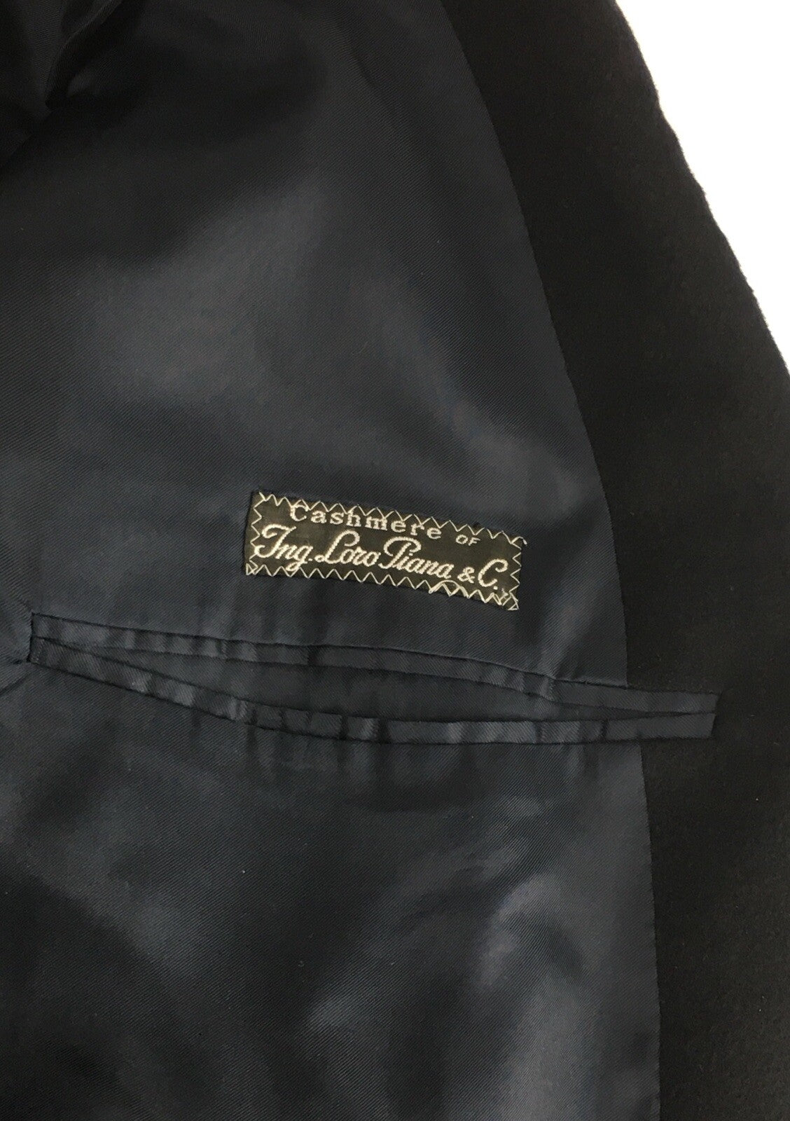 LORO PIANA Navy Blue 100% CASHMERE Blazer Sport Coat Jacket EU 58 Vintage