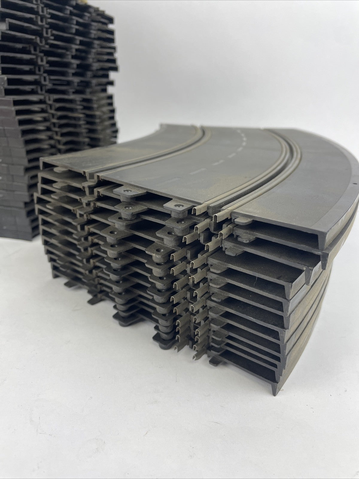Vintage 1960's Eldon Hawthorne 1/32 Slot Car Track LOT Of 102 Pieces -Smoke Free