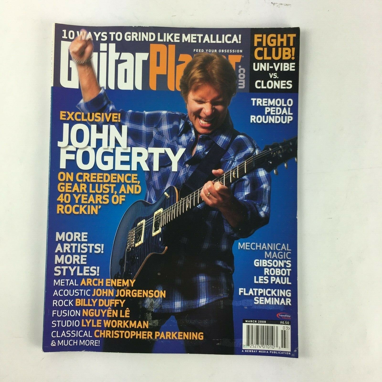 March 2008 Guitar Player Magazine John Fogerty Tremolo Pedal Roundup Les Paul