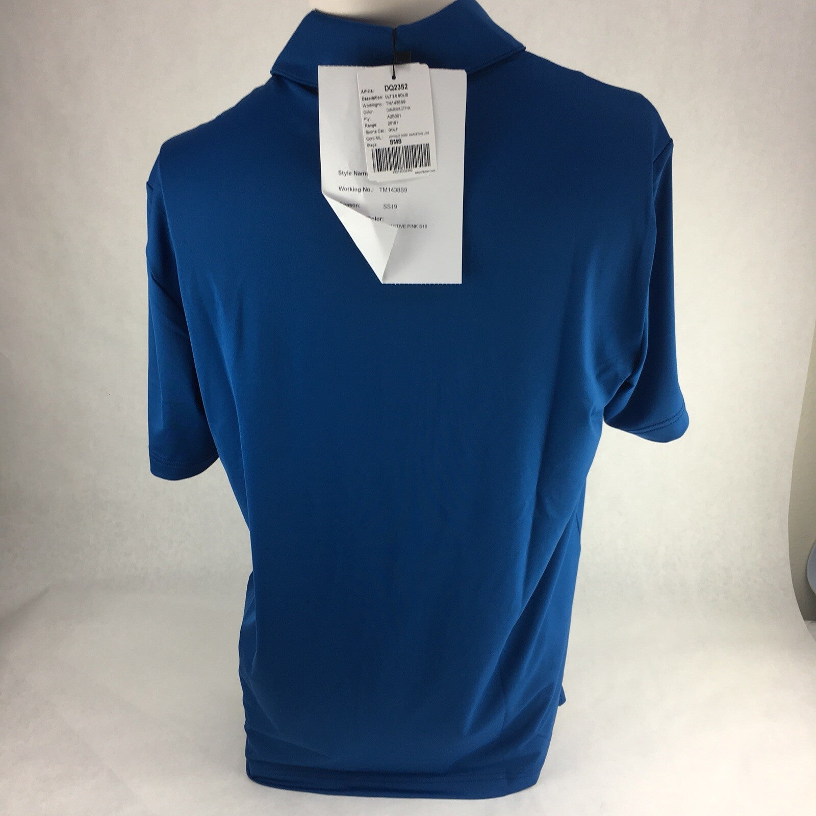 Adidas Golf Men's Ultimate 2.0 solid blue polo shirt size medium