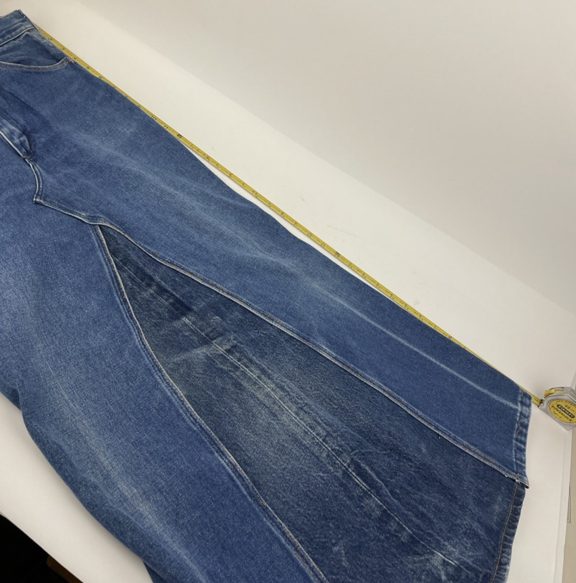 Vintage Wrangler Denim Maxi Haute Couture Long Skirt  Custom Made Fashion