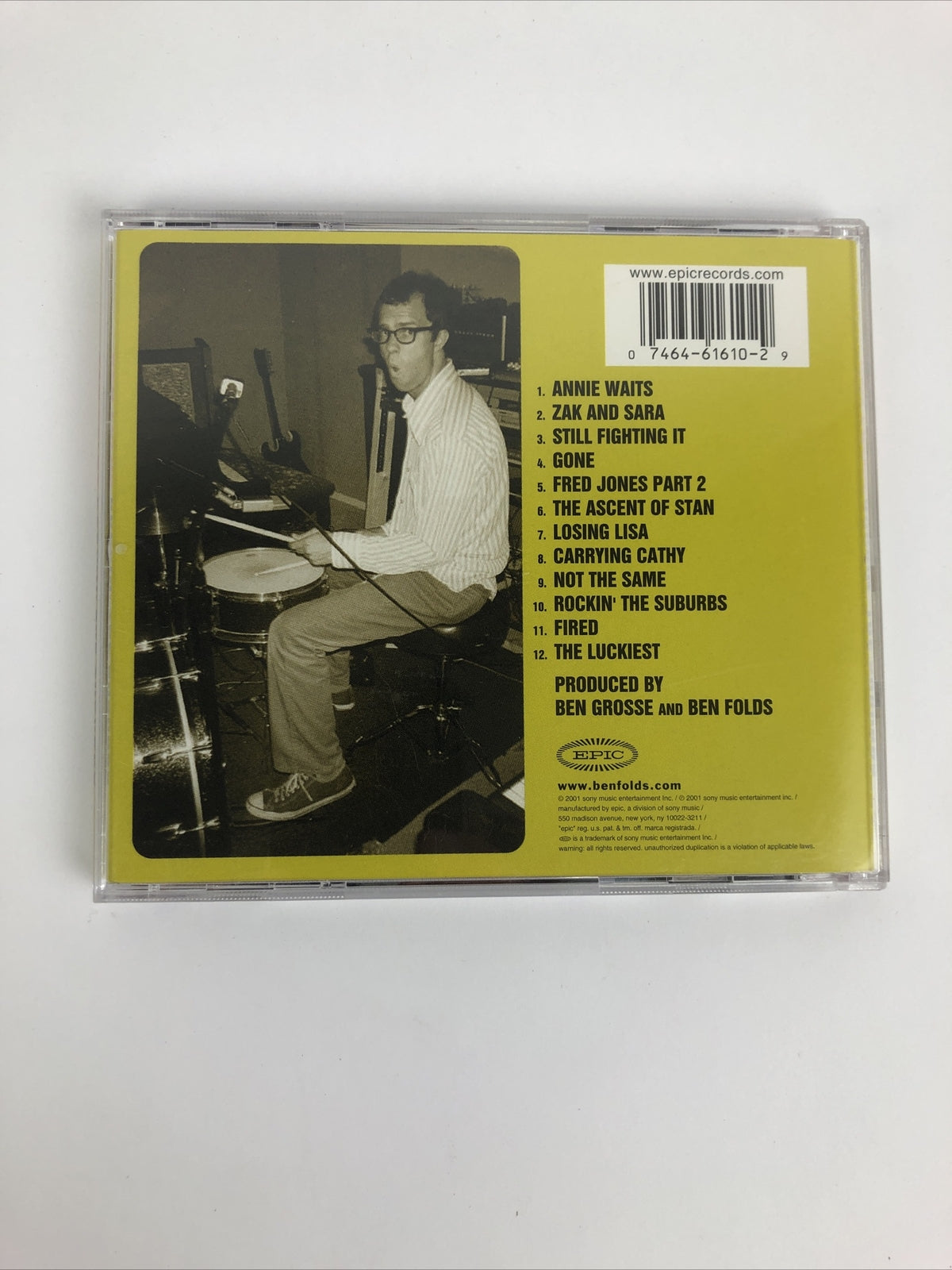BEN FOLDS " Rockin' the Suburbs " - Music CD  2001-09-11 - Epic Records - #56
