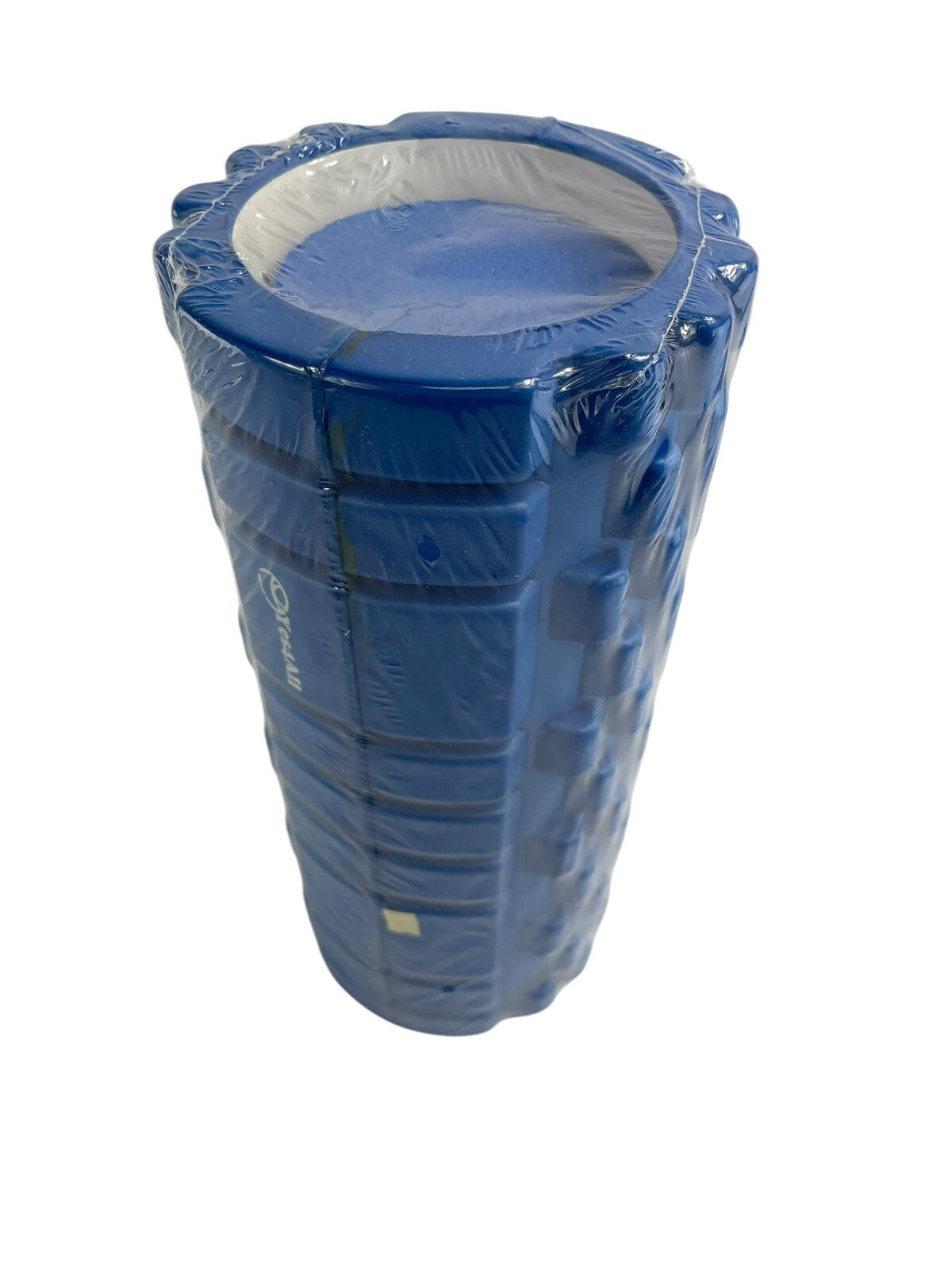 Yes4All blue 13-inch high-density firm foam roller for muscle massage and recovery.