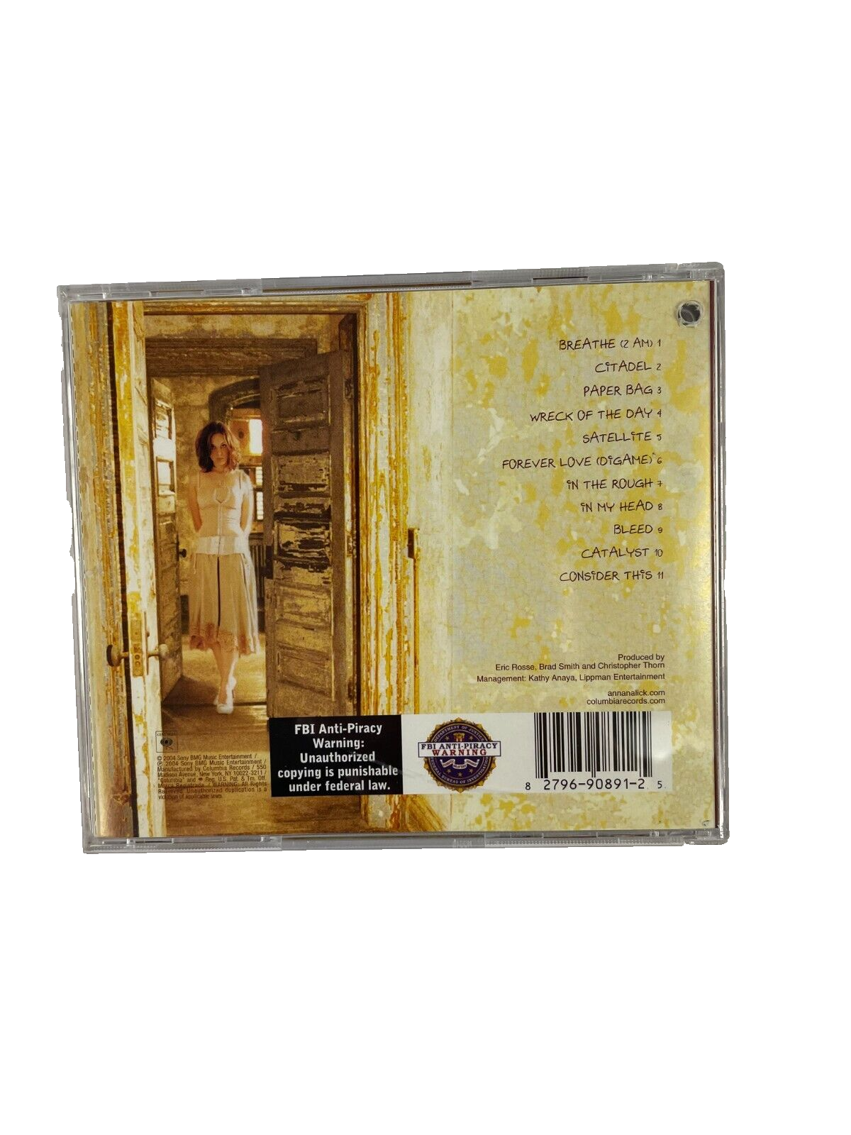 Anna Nalick Wreck Of The Day Breathe (2 AM) Citadel Paper Bag Satellite #M-N-O