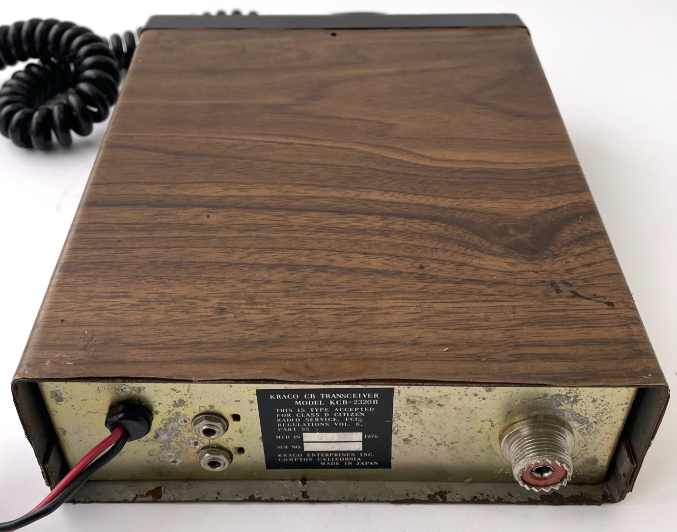 Kraco  40 Channel CB De Luxe CB Radio KCB-2030B With Cobra Microphone Vintage