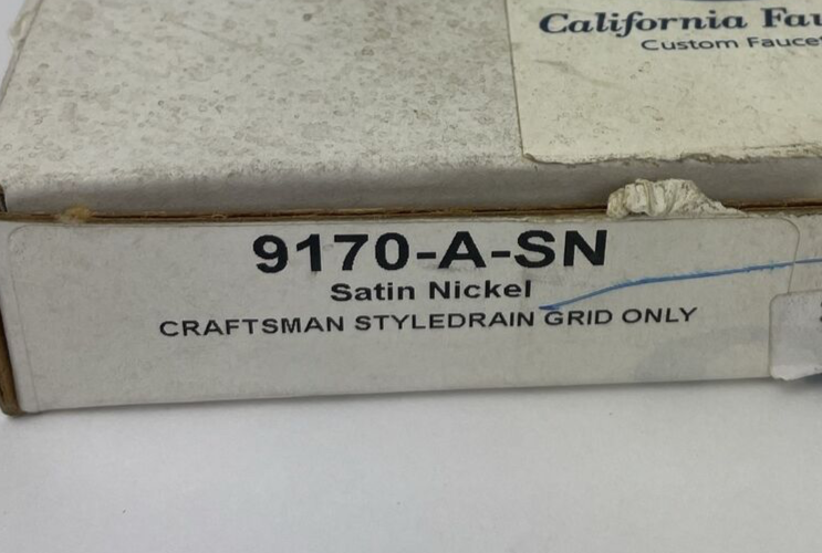 CALIFORNIA FAUCETS Craftsman Style Grid Drain Only (Polished Nickel) 9170-A-SN