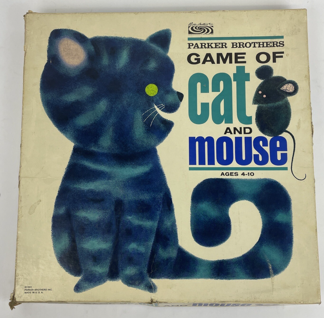 Vintage Parker Brothers Game of Cat and Mouse Board Game 1964 Complete