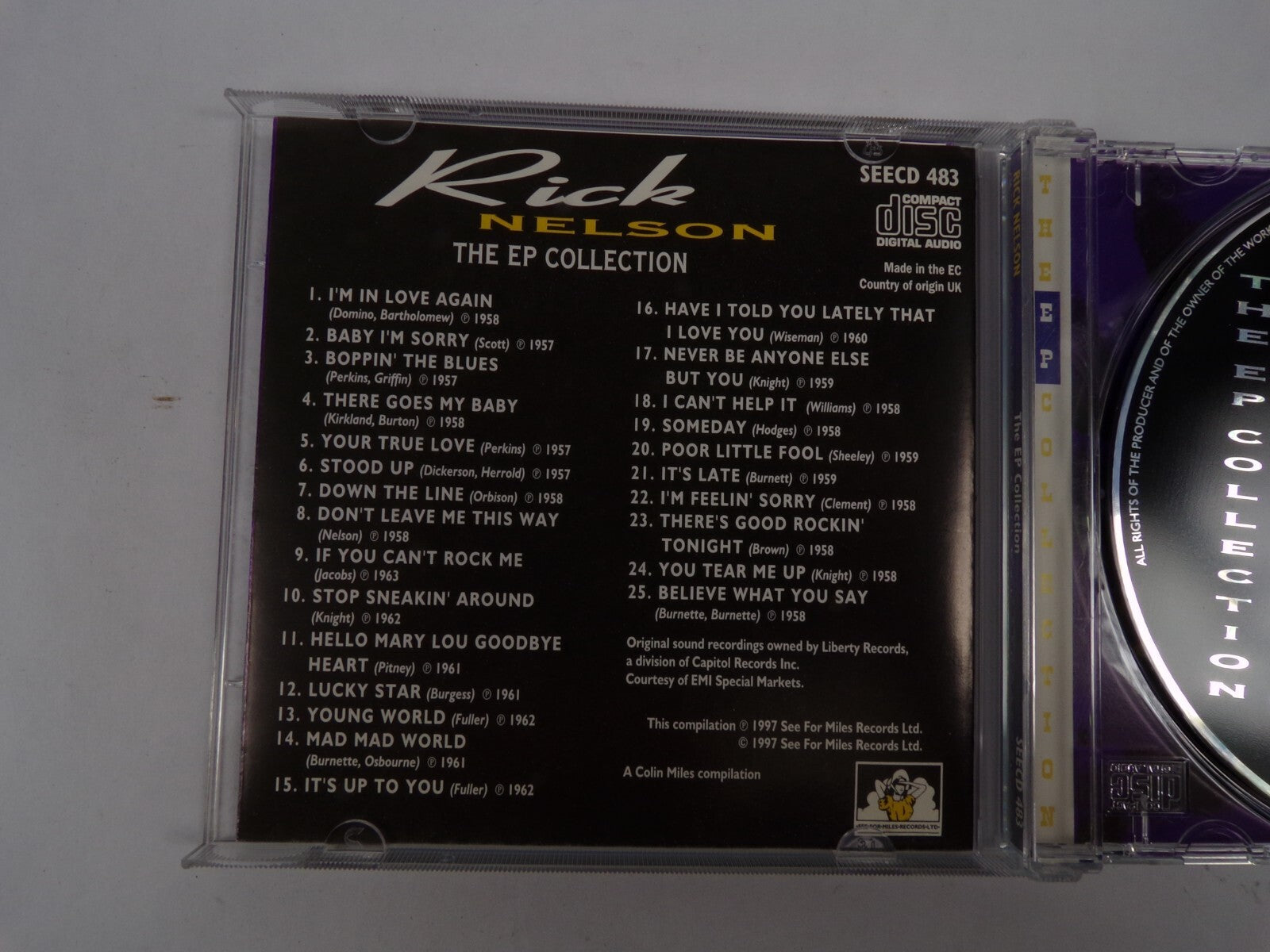 Rick Nelson The Ep Collection Stood Up Lucky Star Young World You Tear Me CD#37