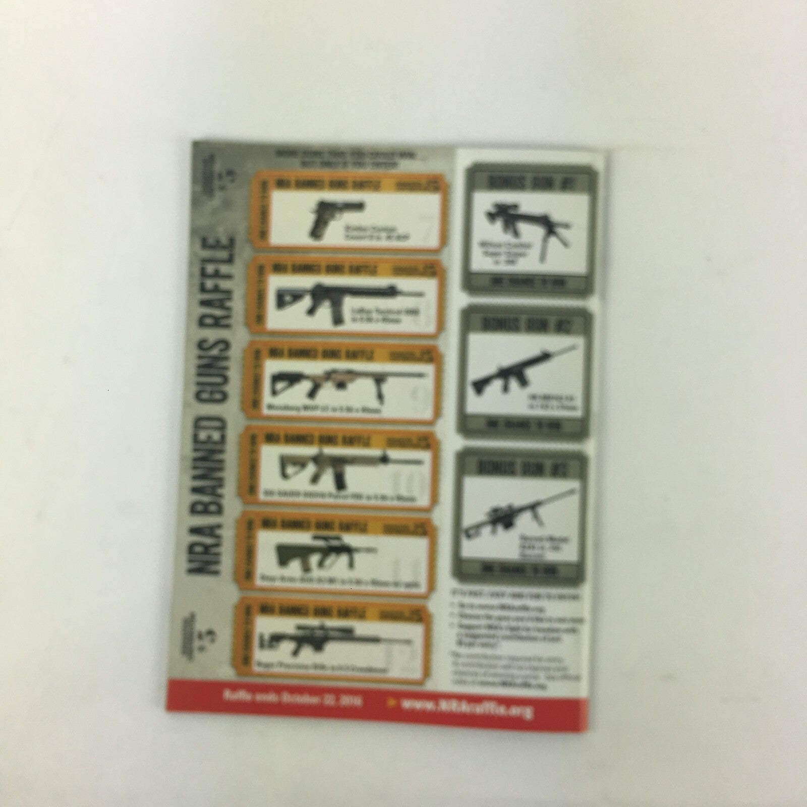 September 2016 American Rifleman Magazine NRA Banned Guns Raffle Remingtons V3