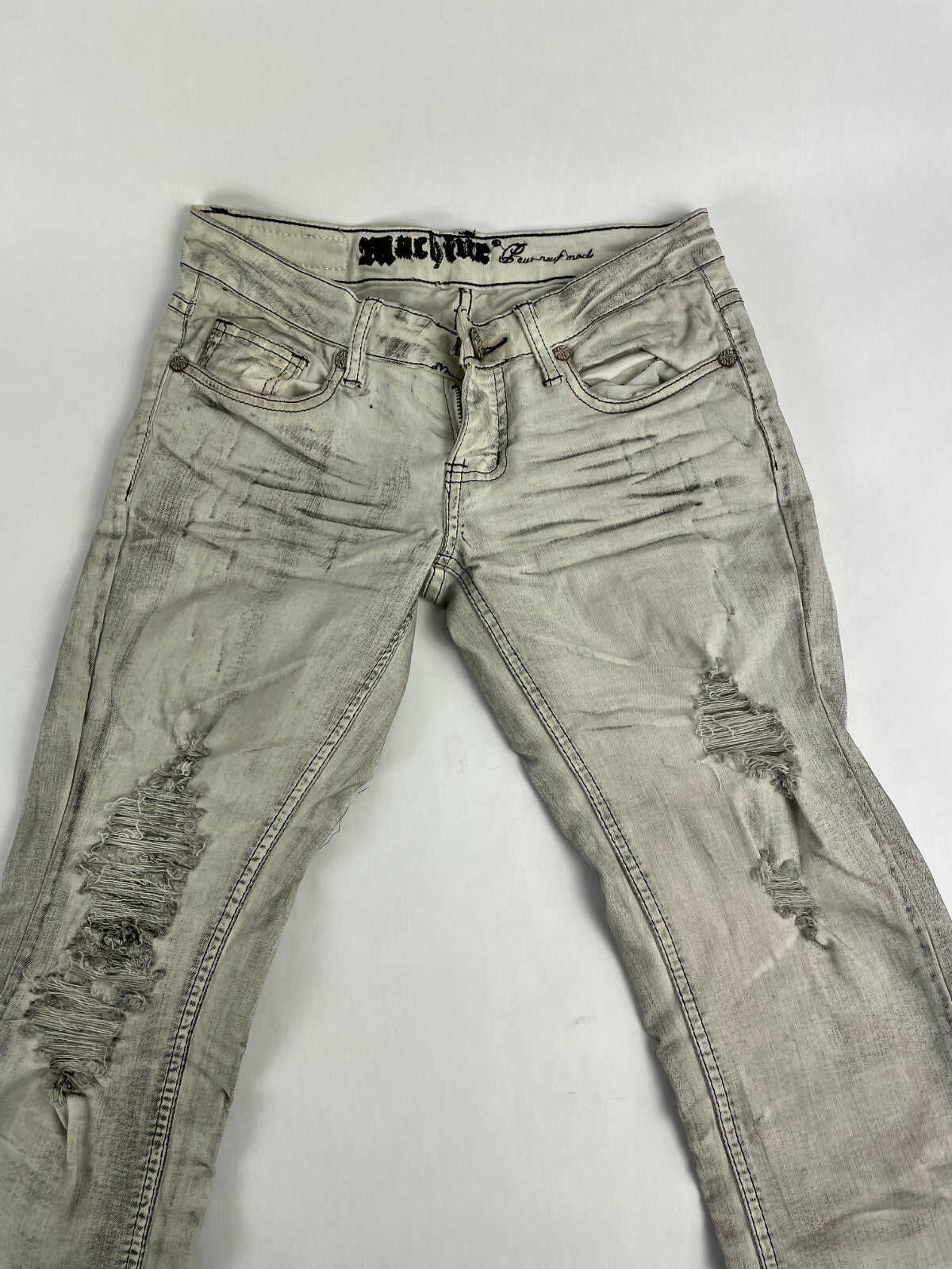 Machine Men's Denver Gray Tone Jeans Straight Leg Jeans Size W 27 L 31