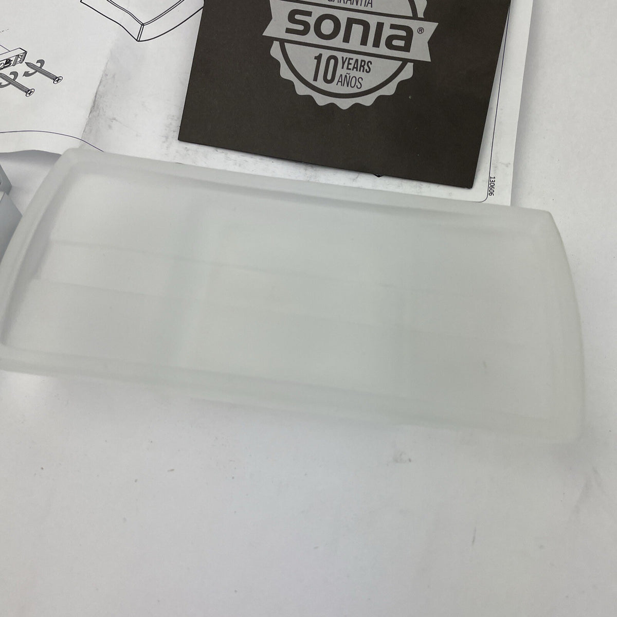 OEM SONIA Designer Wall Mount Bathroom Soap Dish Chrome and Glass Model S7  RARE