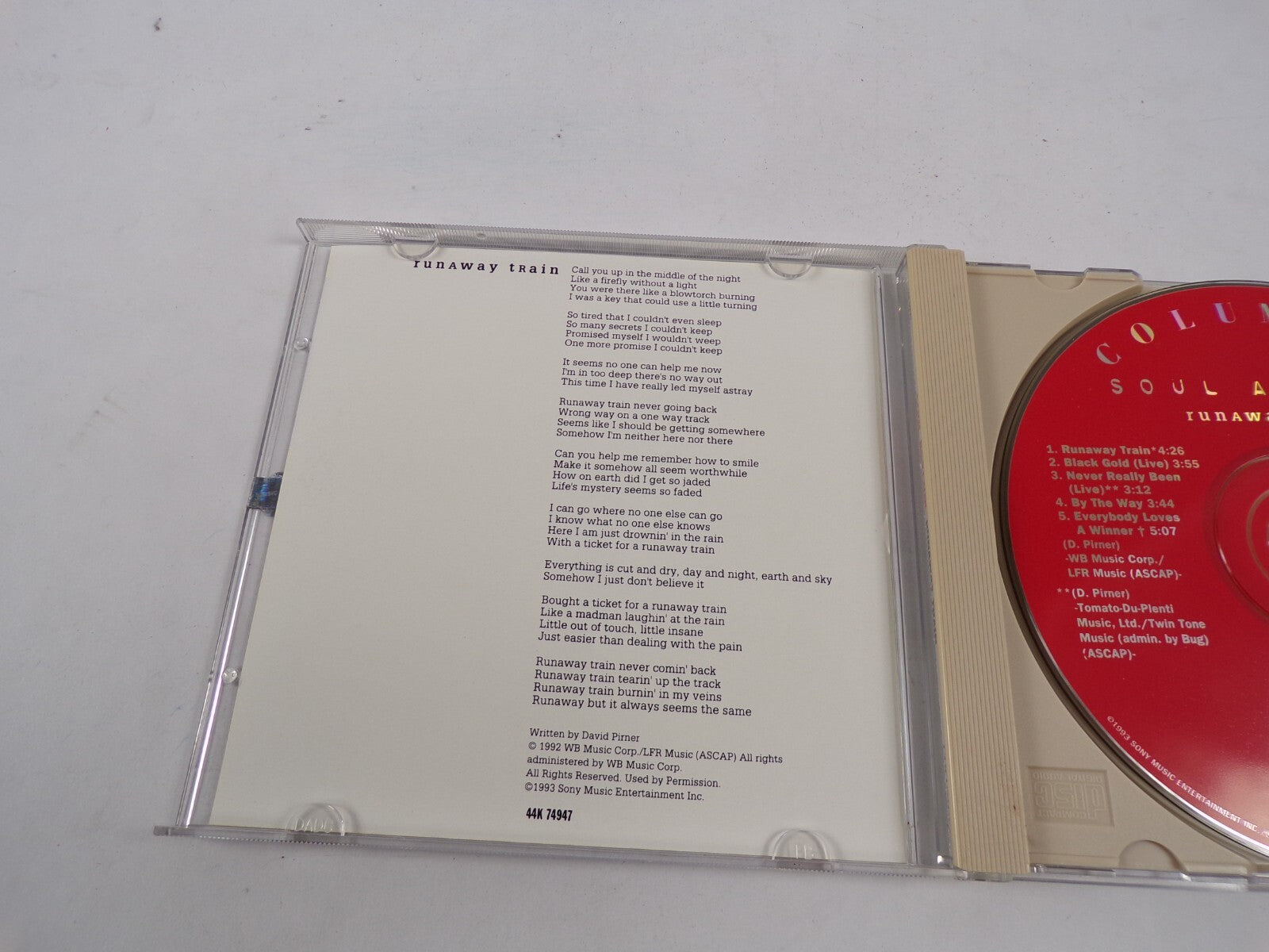 Soul Asylum RunAway Train By the Way Black Gold Live CD #40
