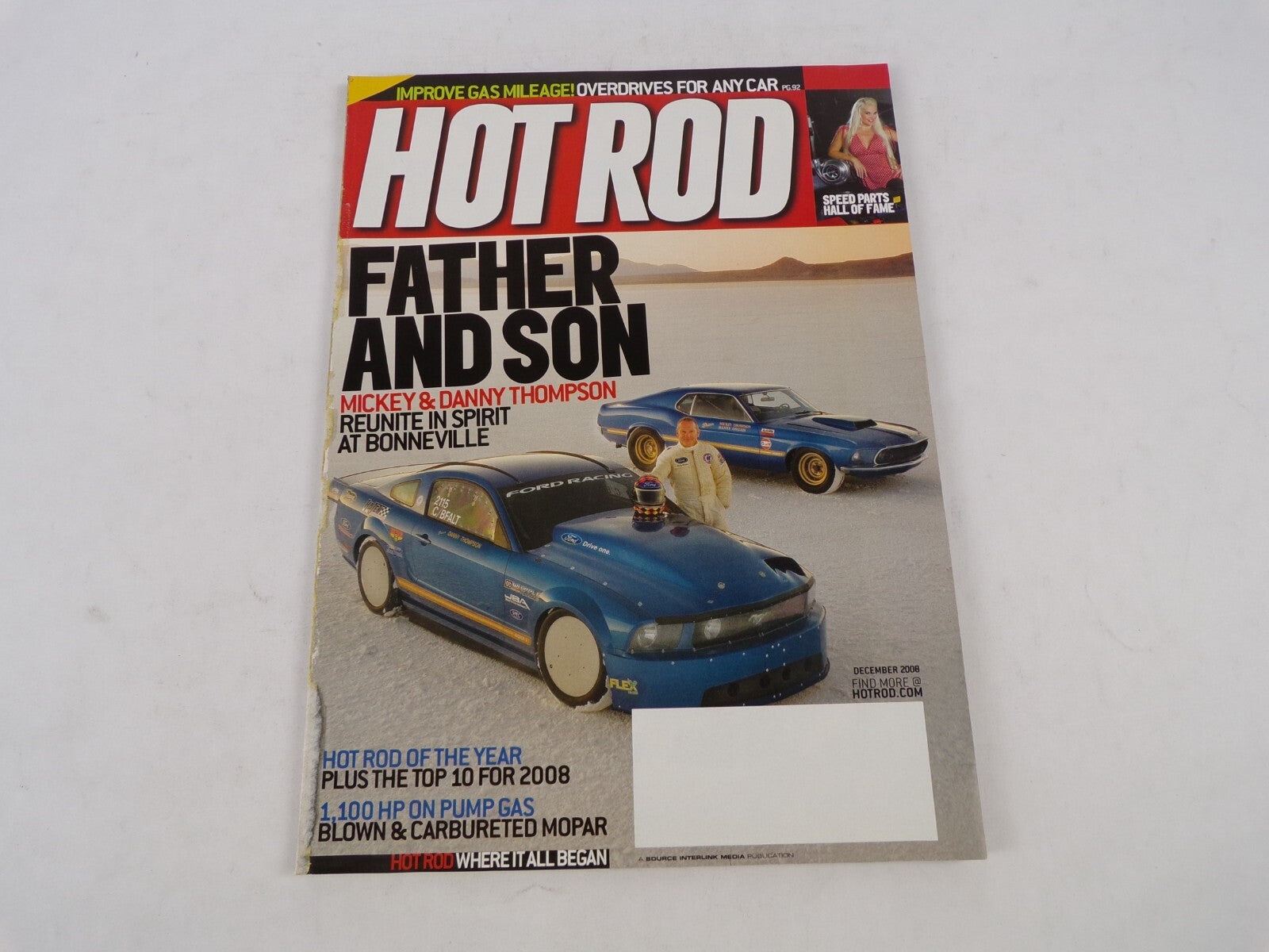 December 2008 Hot Rod Magazine Father And Son Mickey & Danny Thompson Reunite