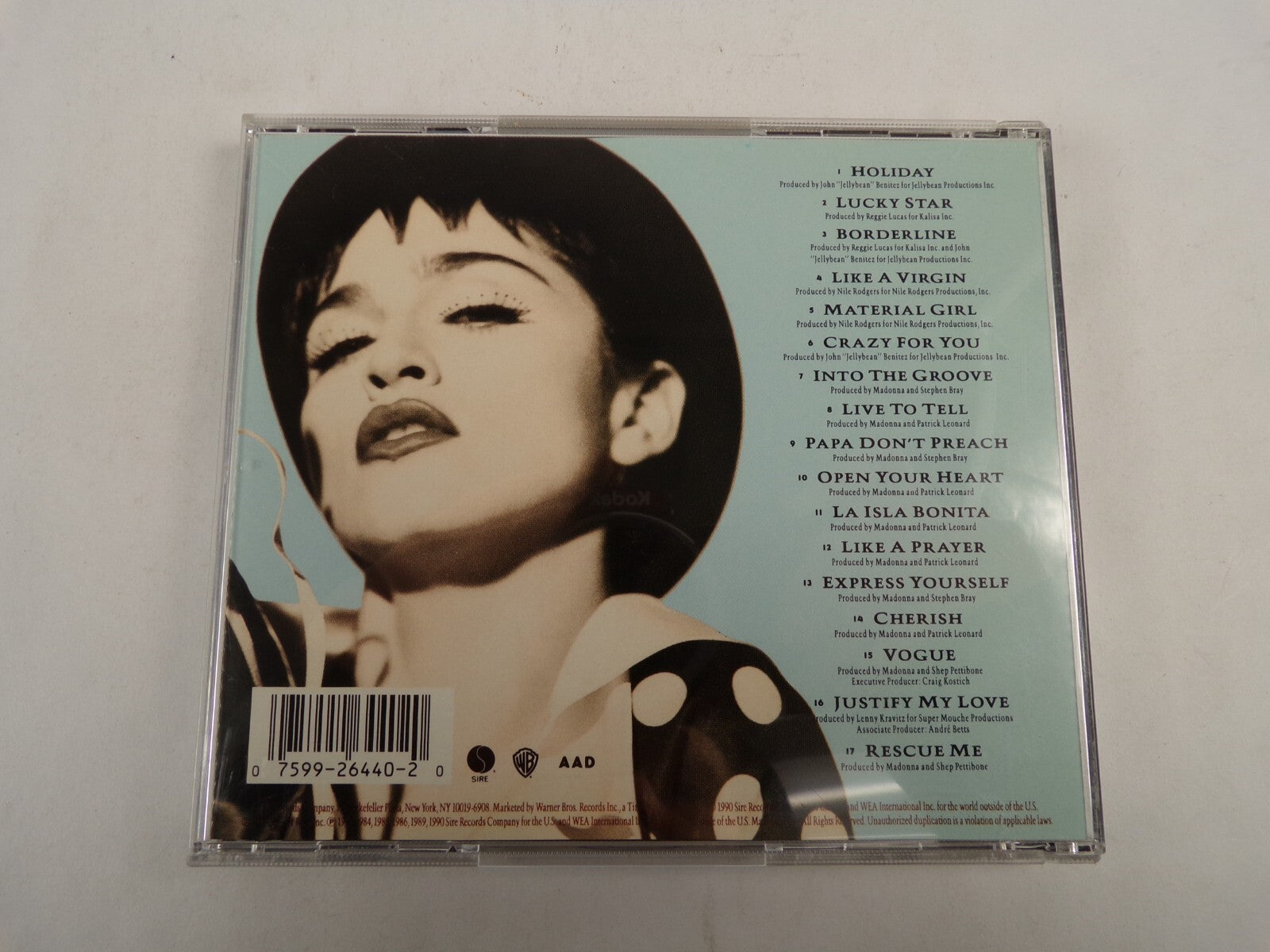 Madonna The Immaculate Collection  Lucky Star Borderline Like A Virgin CD#53