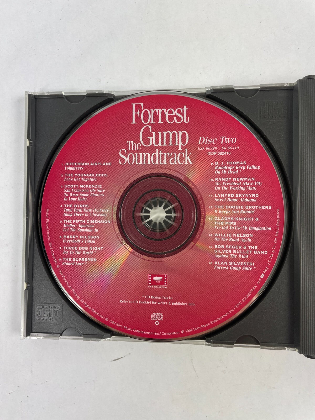 Forrest Gump The Soundtrack Elvis Presley Joan Baez CD#72
