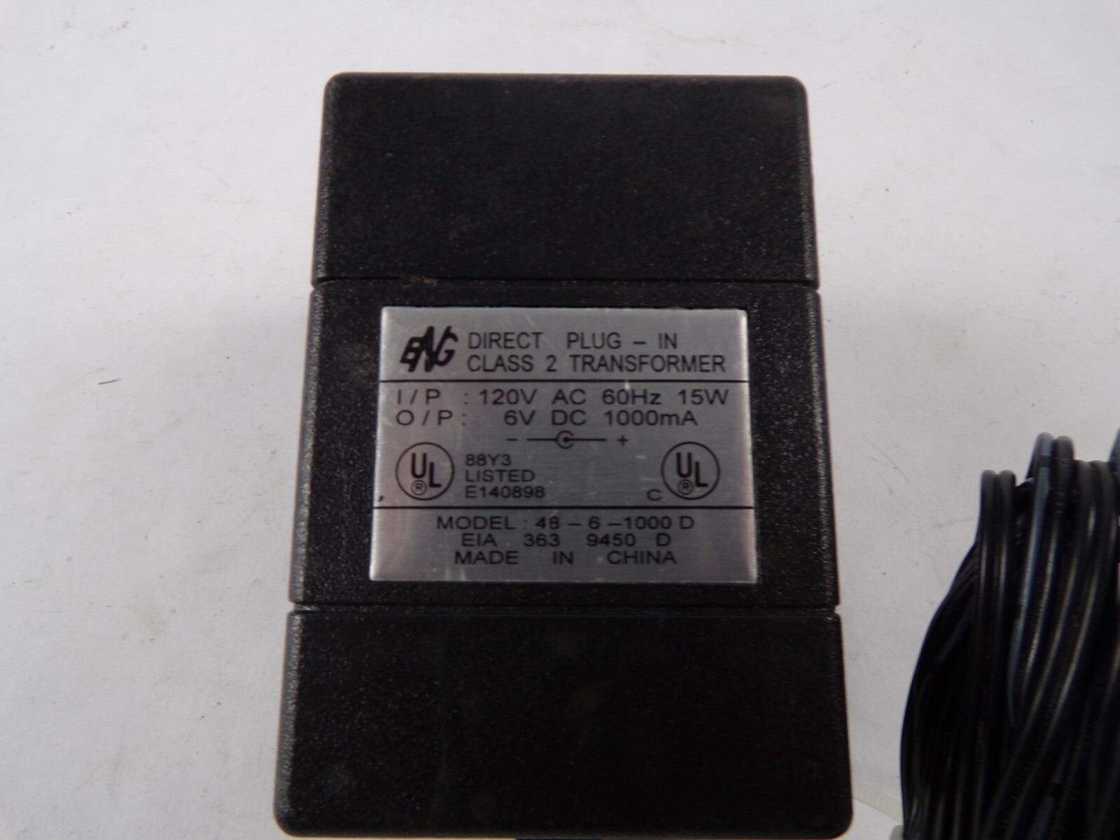 Genuine ENG Class 2 48-6-1000D Output 6 V 1000mA Power Supply Adapter A85