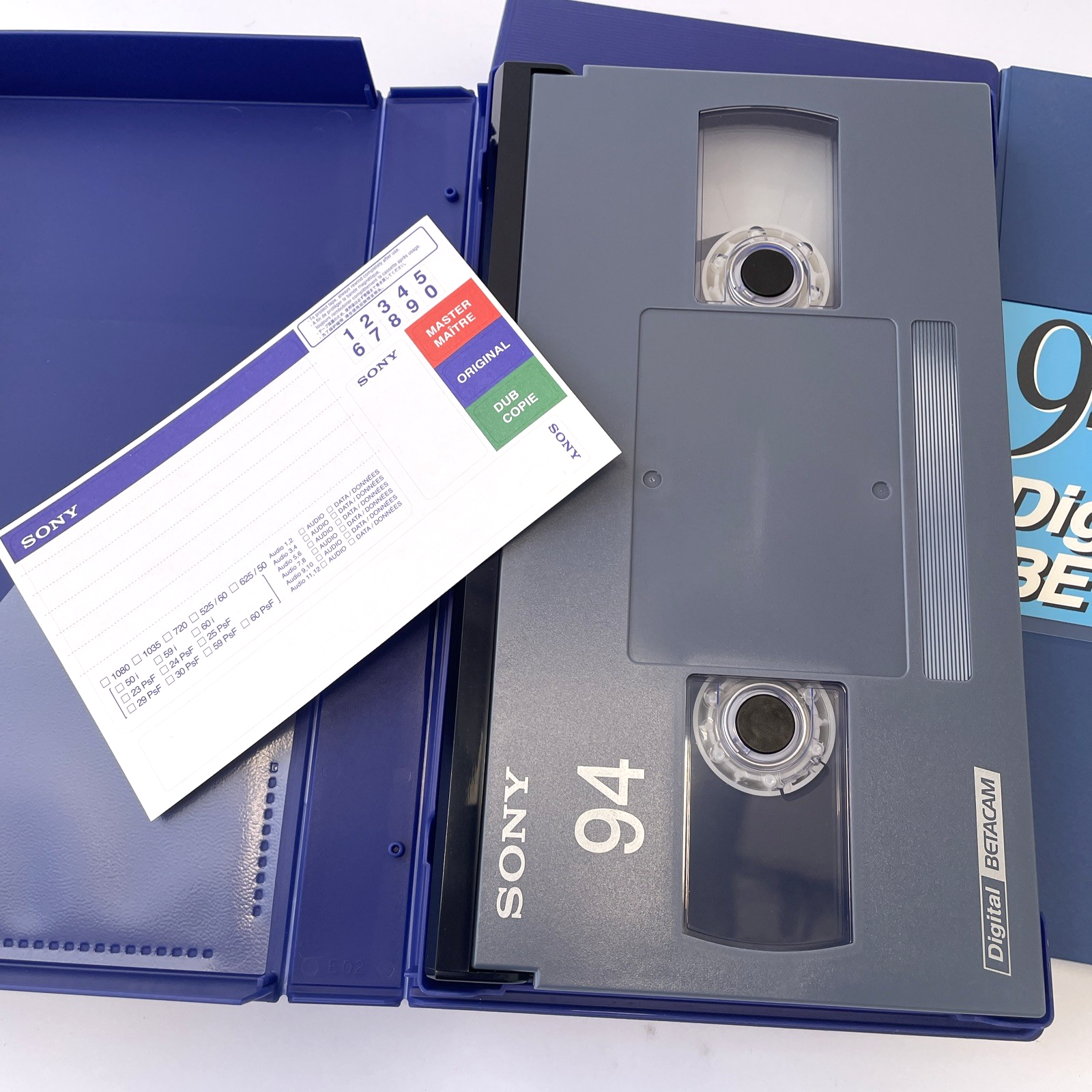 3 x Sony / Maxell BCT-D94L Digital BETACAM Tape Digital Video Cassette Metal