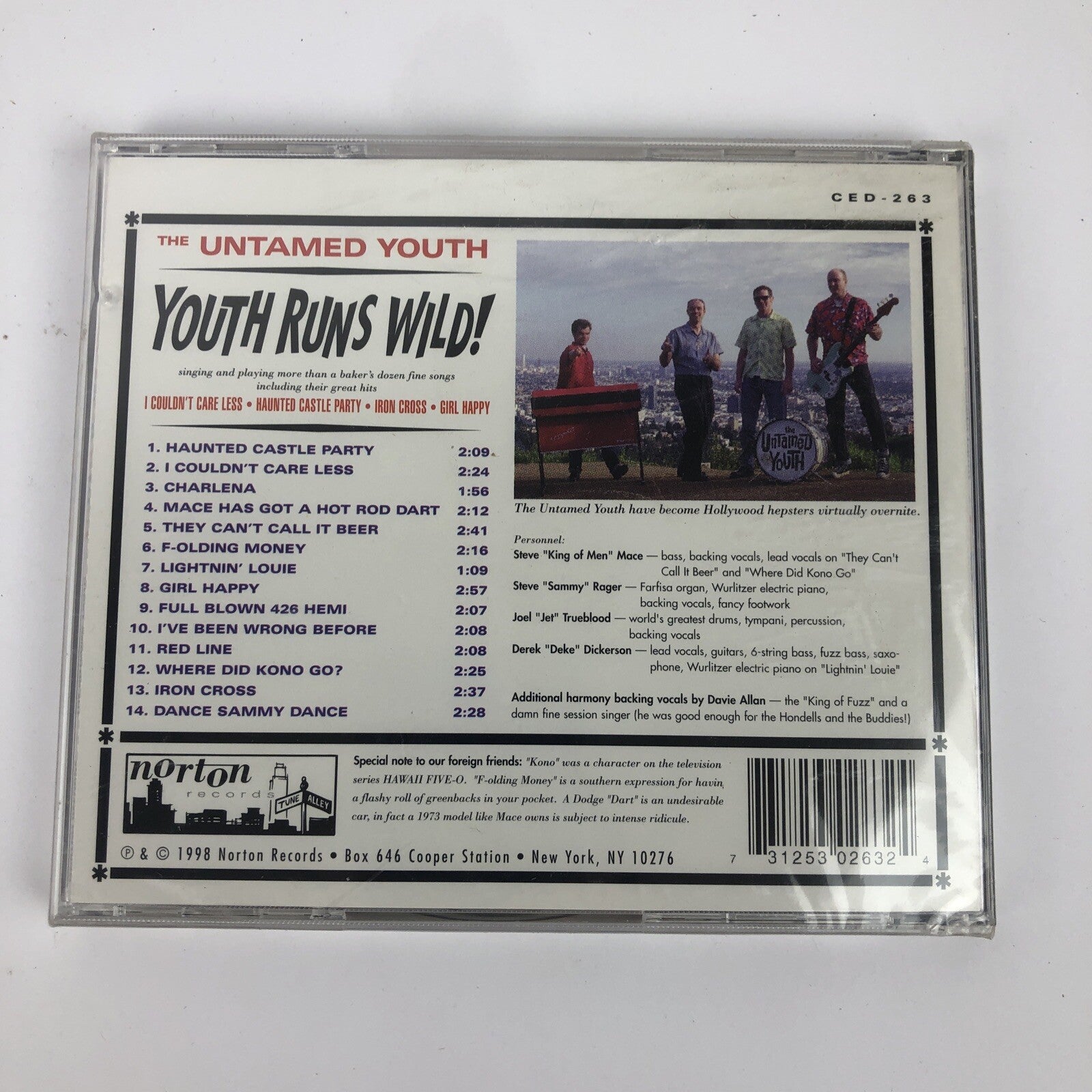 The Untamed Youth - Youth Runs Wild (CD, 1998, Norton) Surf / Garage