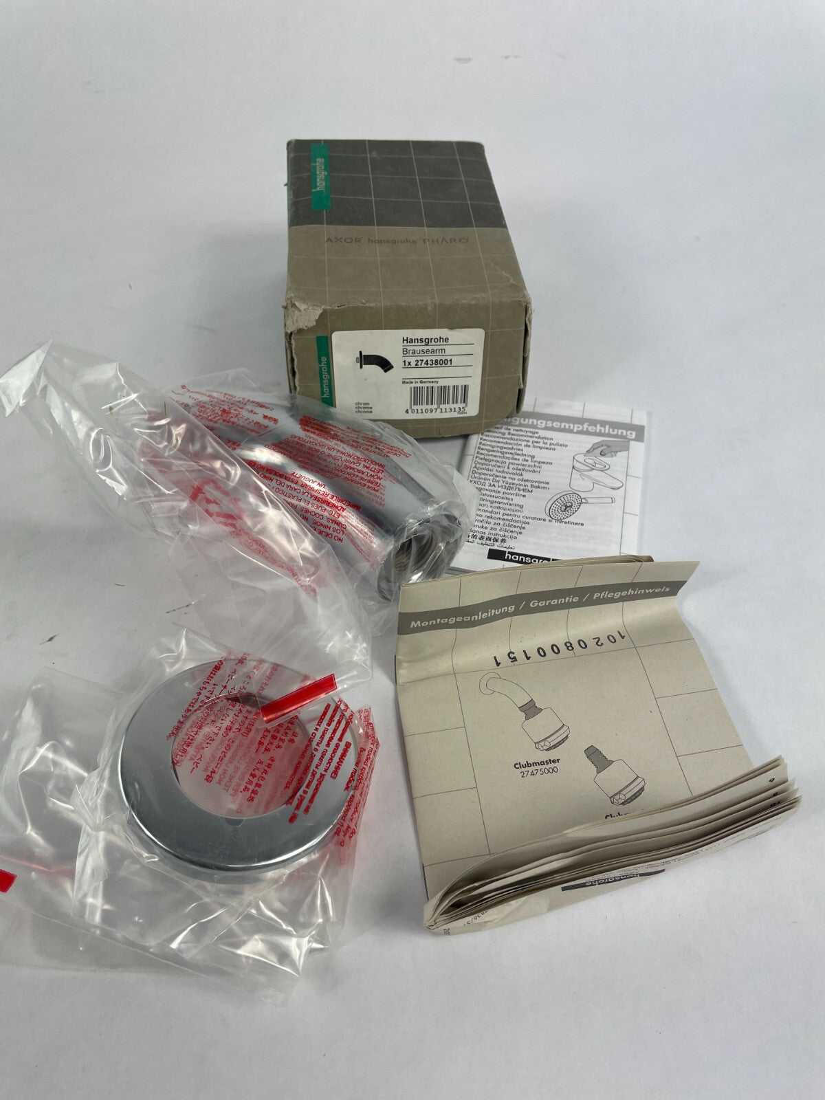 Hansgrohe Brausearm 27438001 chrome shower arm