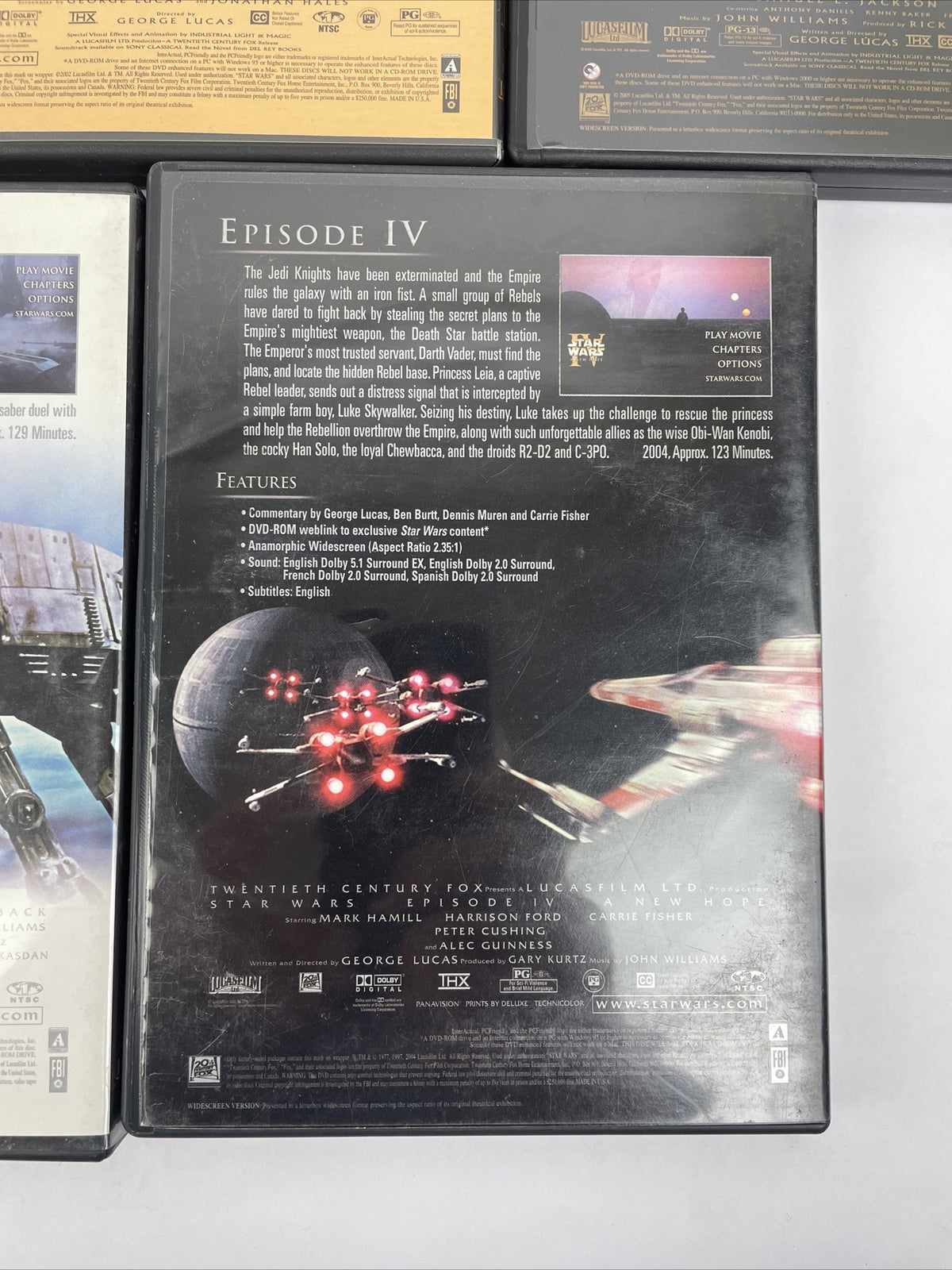 5 x Star Wars DVD - I , II , III , IV , V  THX  Digitally Mastered - Guaranteed