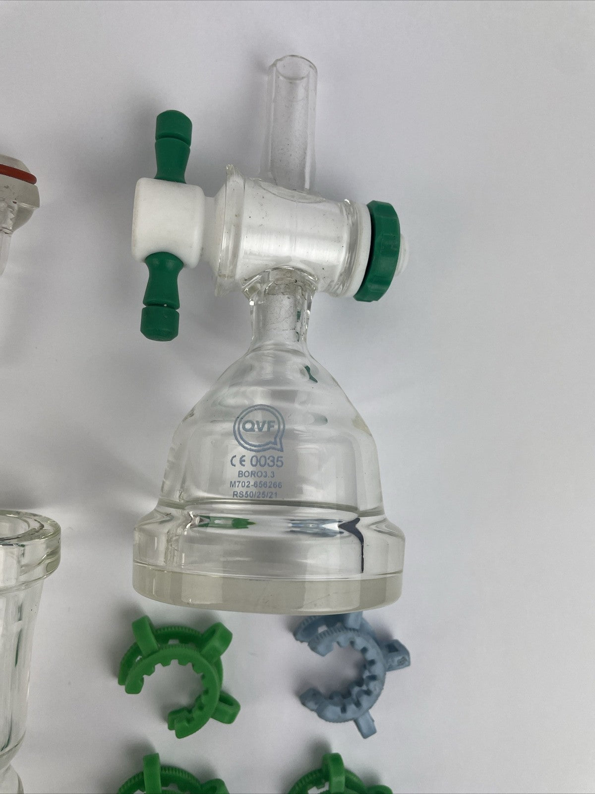 Schott Duran Glass Lab QVF Duran BORO3.3 Glass Funnel Beaker Stop Assorted LOT