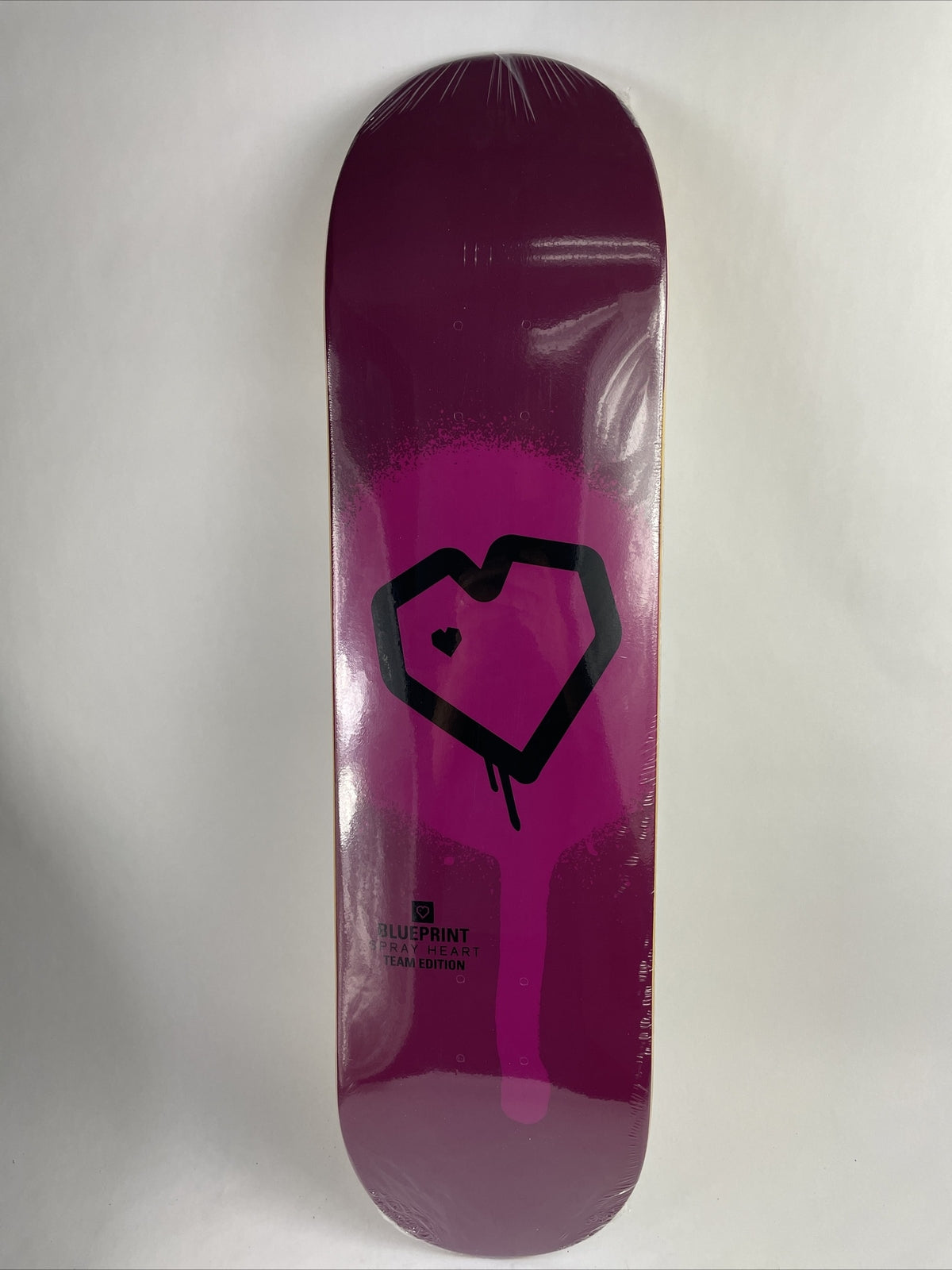 BLUEPRINT skateboards deck 8.25” RARE quality Spray Heart Purple