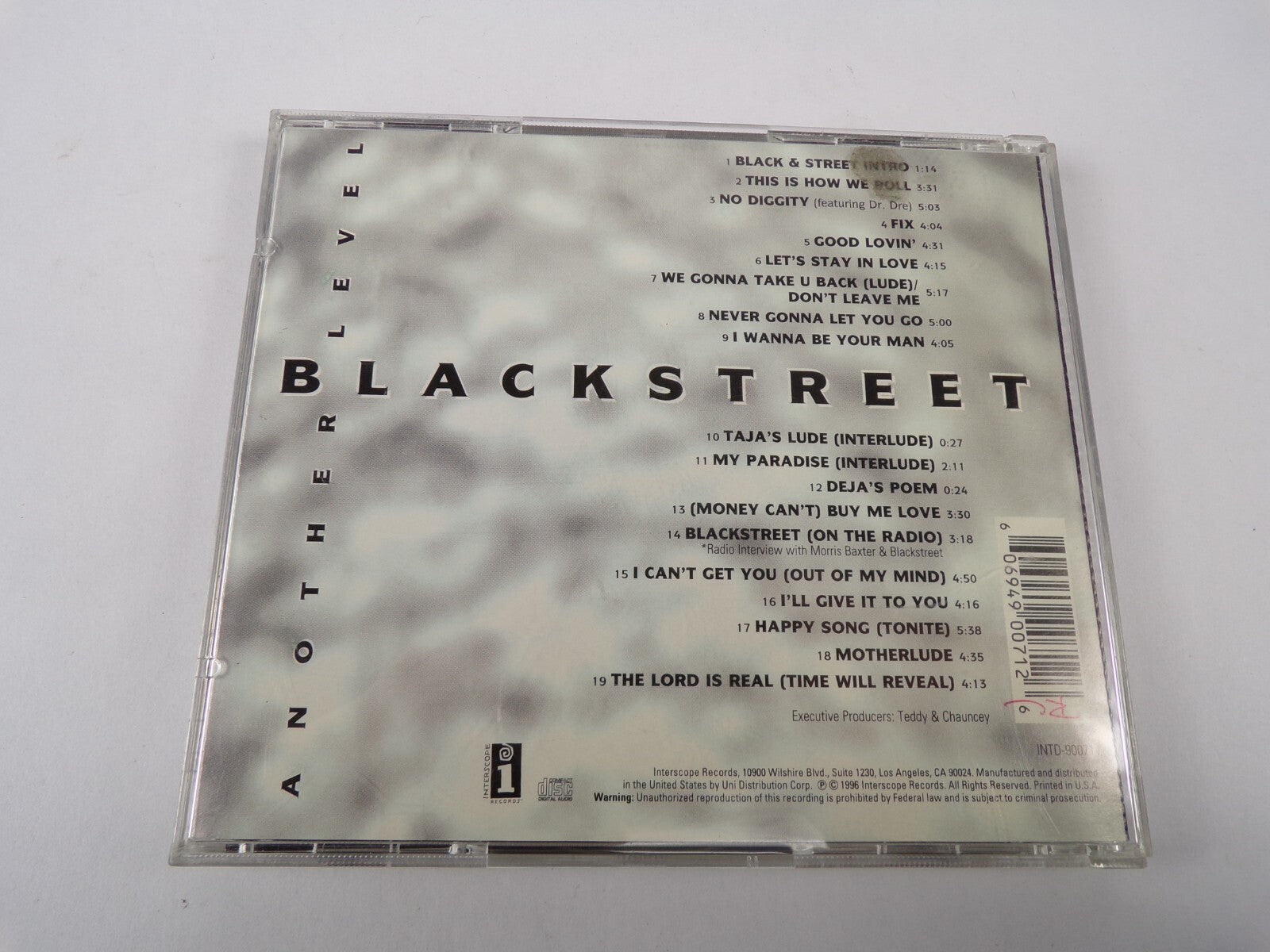 Blackstreet Another Level Black & Street Intro No Diggity Fix CD#53