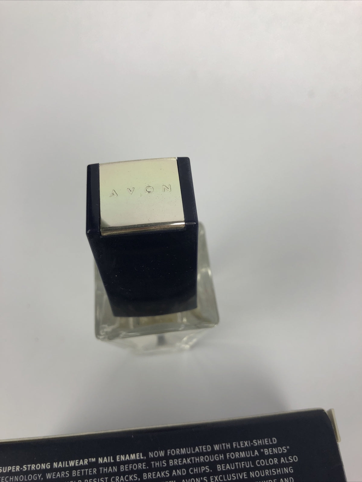 NOS AVON NAILWEAR NAIL ENAMEL CLEAR C1 .4 OZ 12ml BOXED
