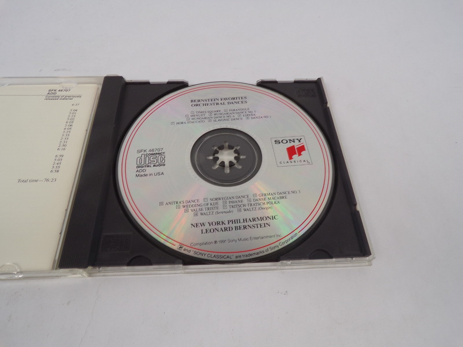 Bernstein Favorites Orchestral Dances Bizet: Farandole Bizet: Menuet BrahmsCD#69